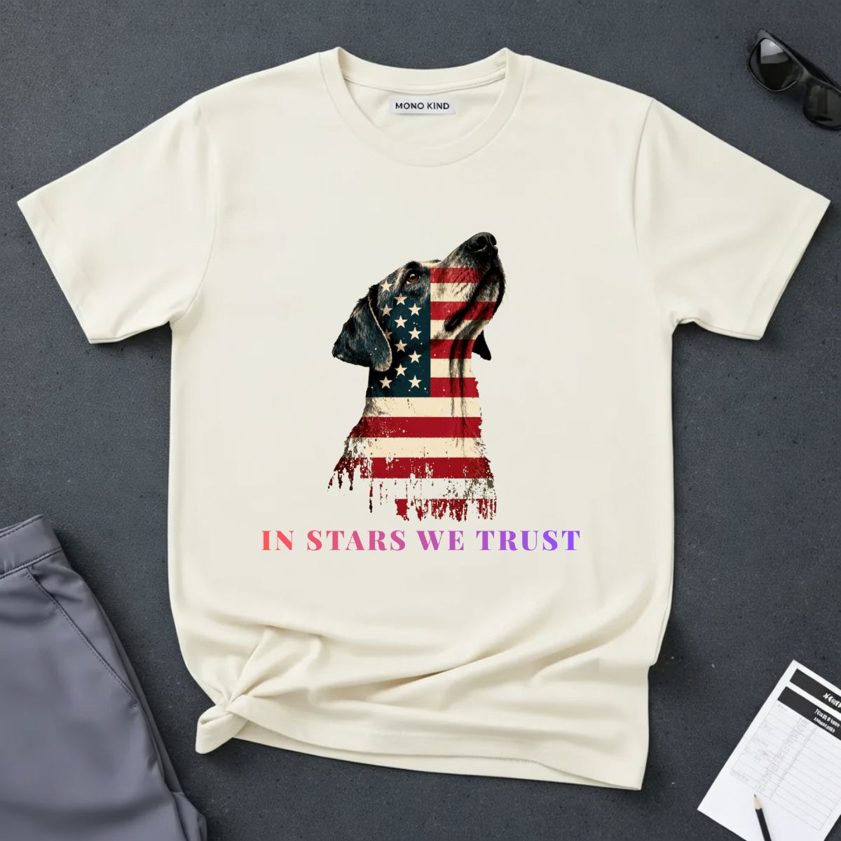 Patriotic Dog Silhouette T-Shirt