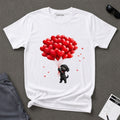 Puppy with Heart Balloons T-Shirt