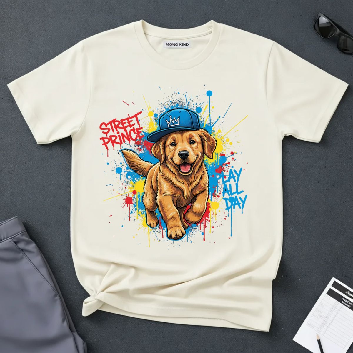 Street Prince Golden Retriever T-Shirt