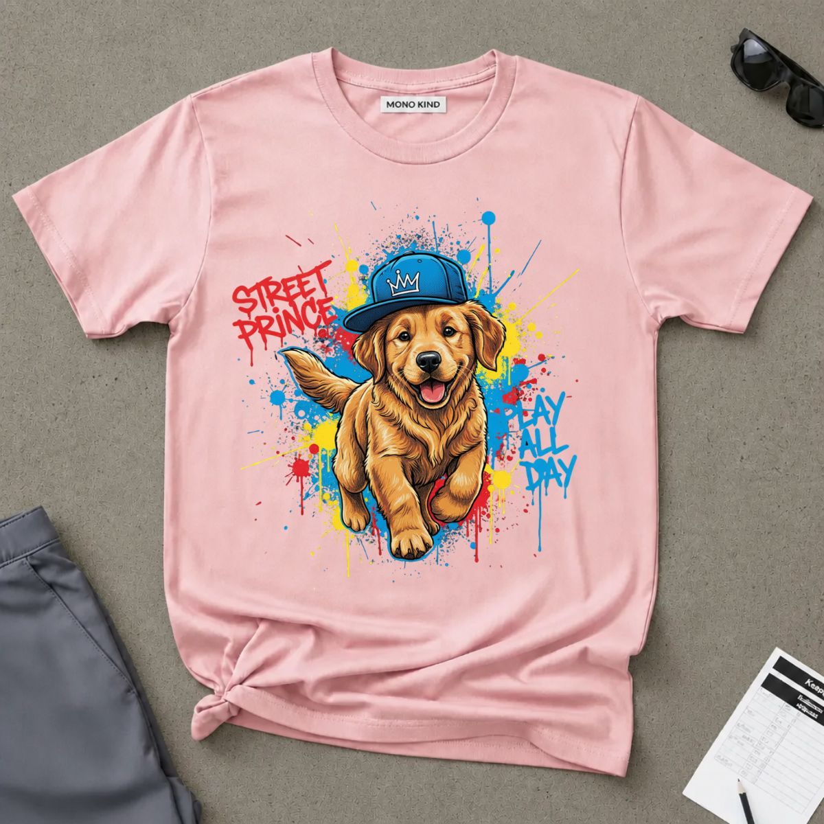 Street Prince Golden Retriever T-Shirt