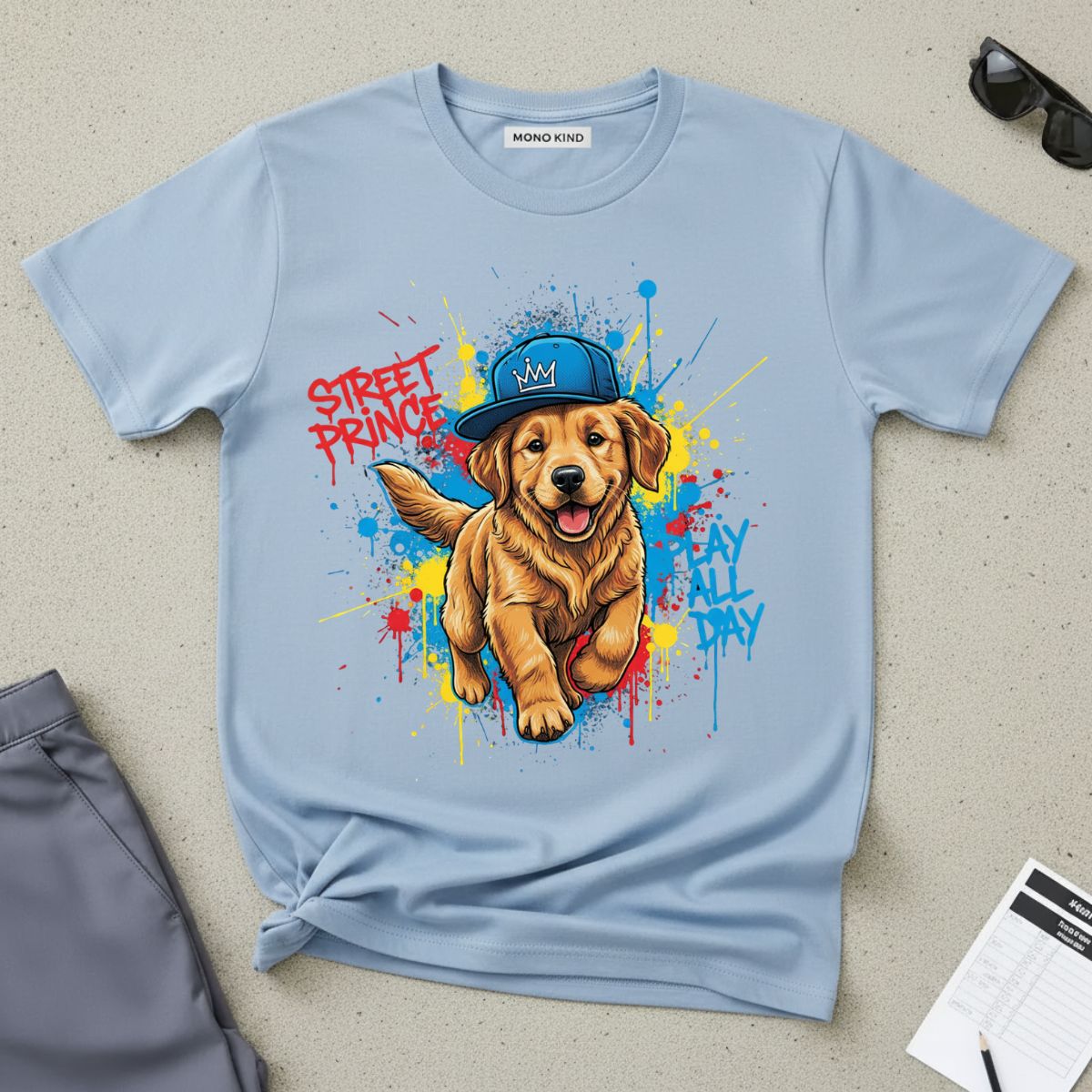 Street Prince Golden Retriever T-Shirt