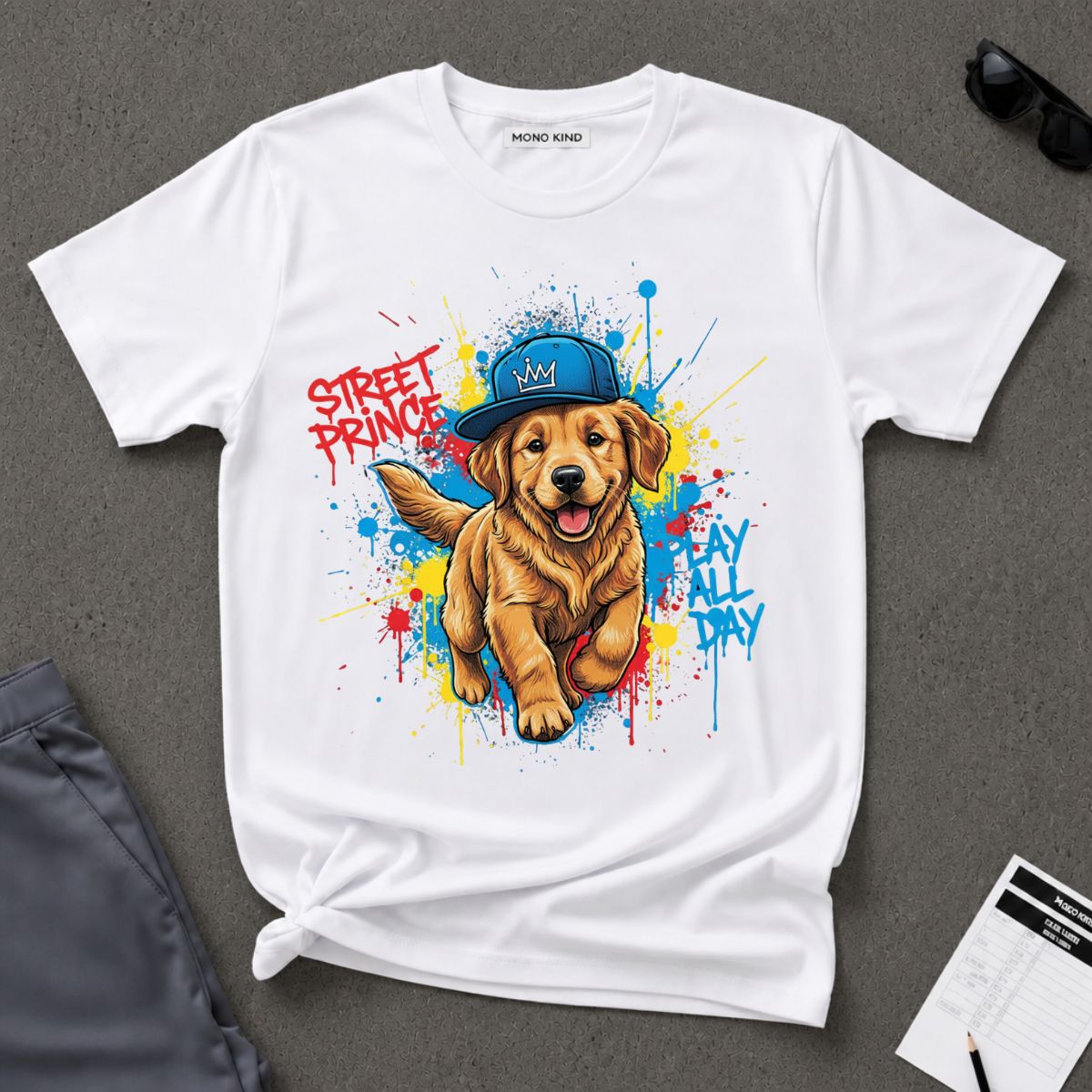 Street Prince Golden Retriever T-Shirt
