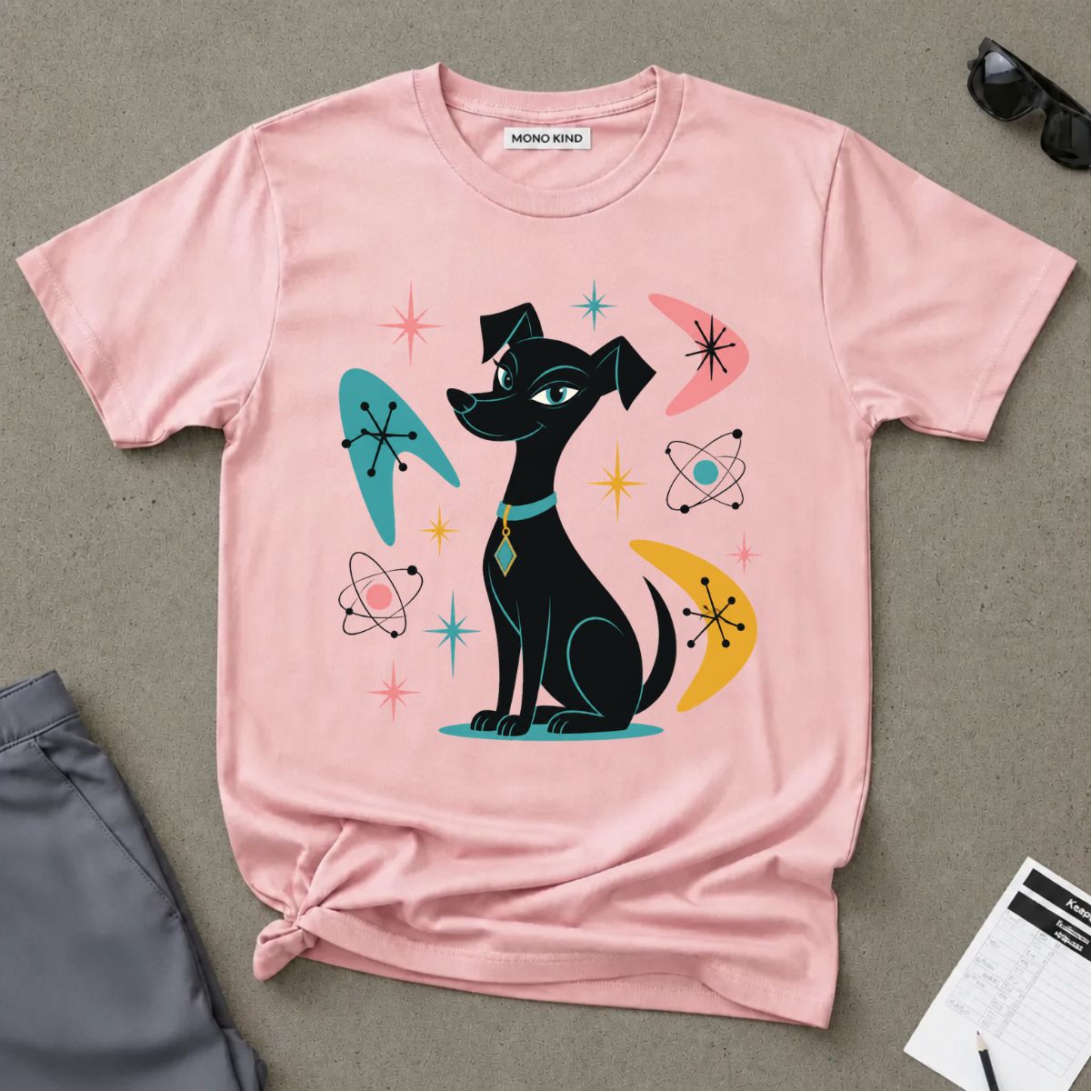 Mid-Century Black Dog Graphic Tee