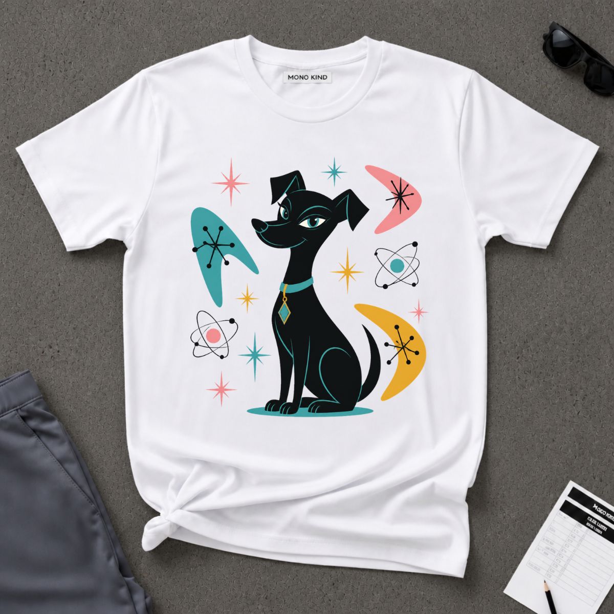 Mid-Century Black Dog Graphic Tee
