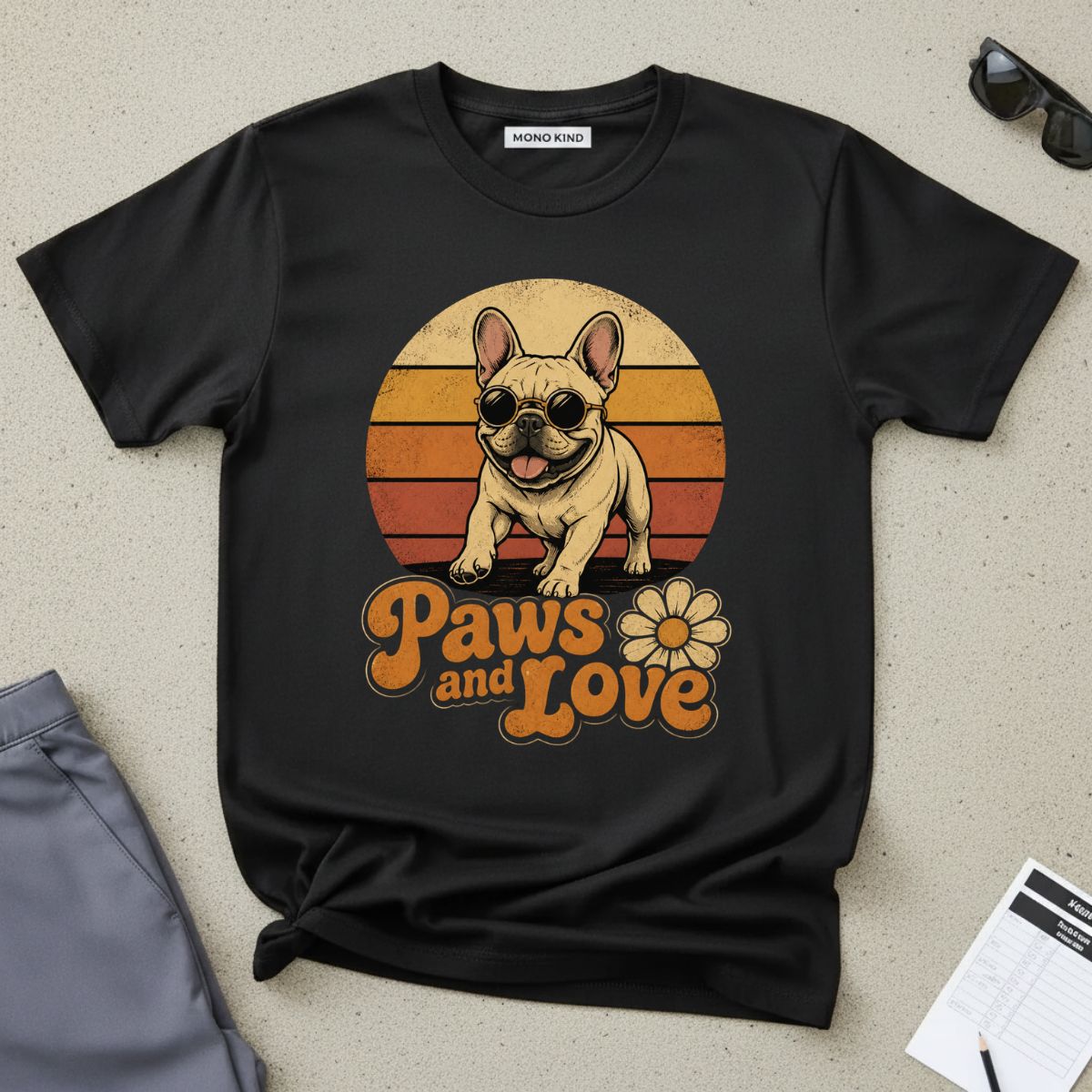 Paws and Love French Bulldog T-Shirt