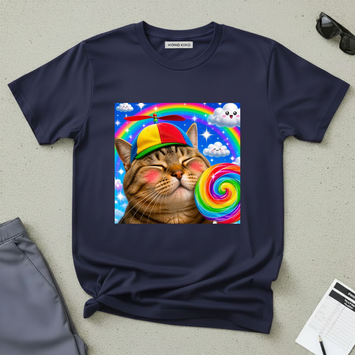 Cute Rainbow Cat T‑Shirt
