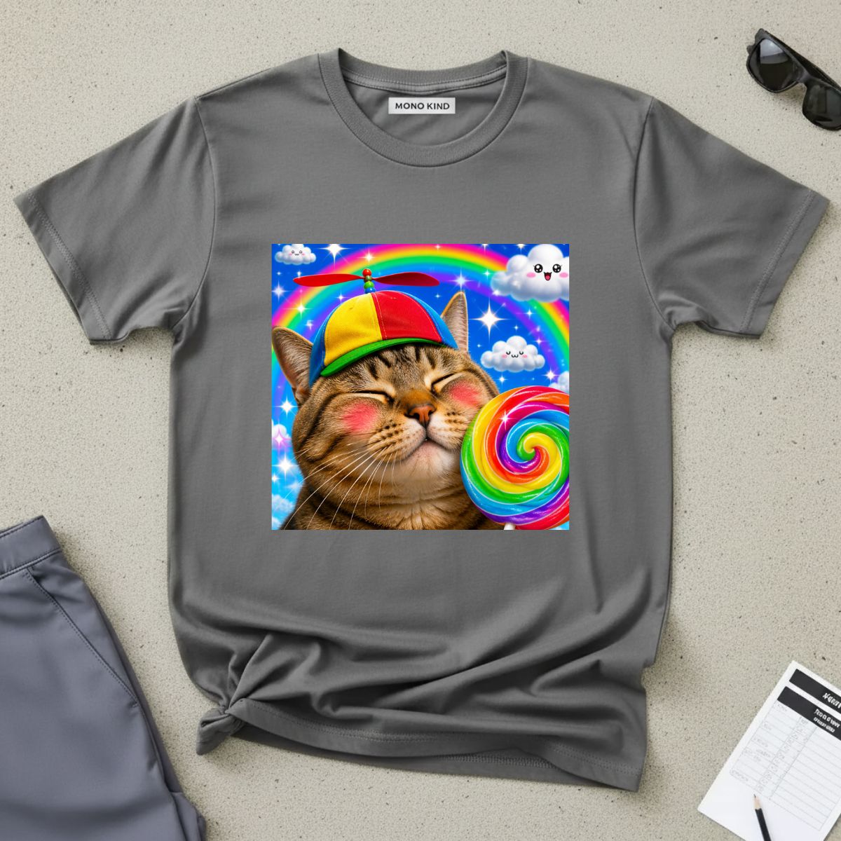 Cute Rainbow Cat T‑Shirt