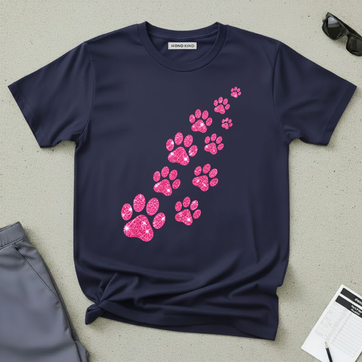 Pink Paw Print T-Shirt