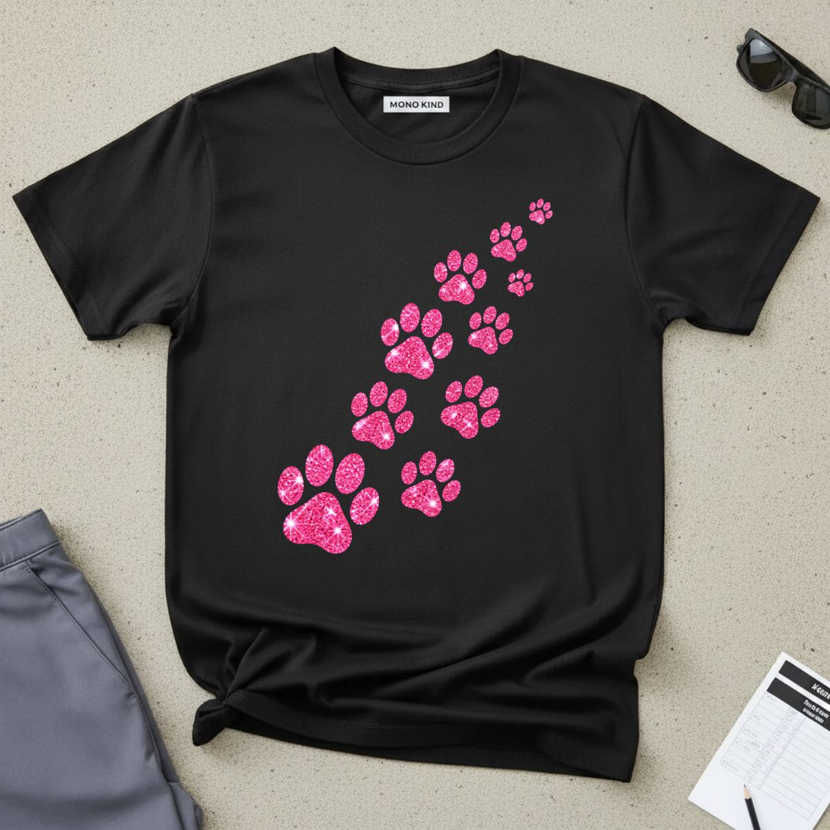 Pink Paw Print T-Shirt
