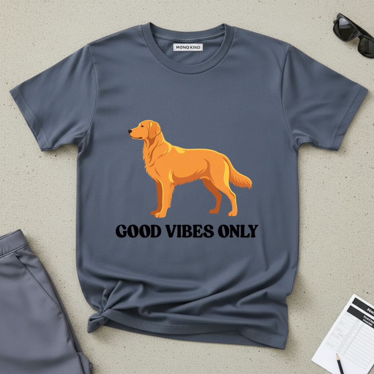 Good Vibes Only Golden Retriever T-Shirt