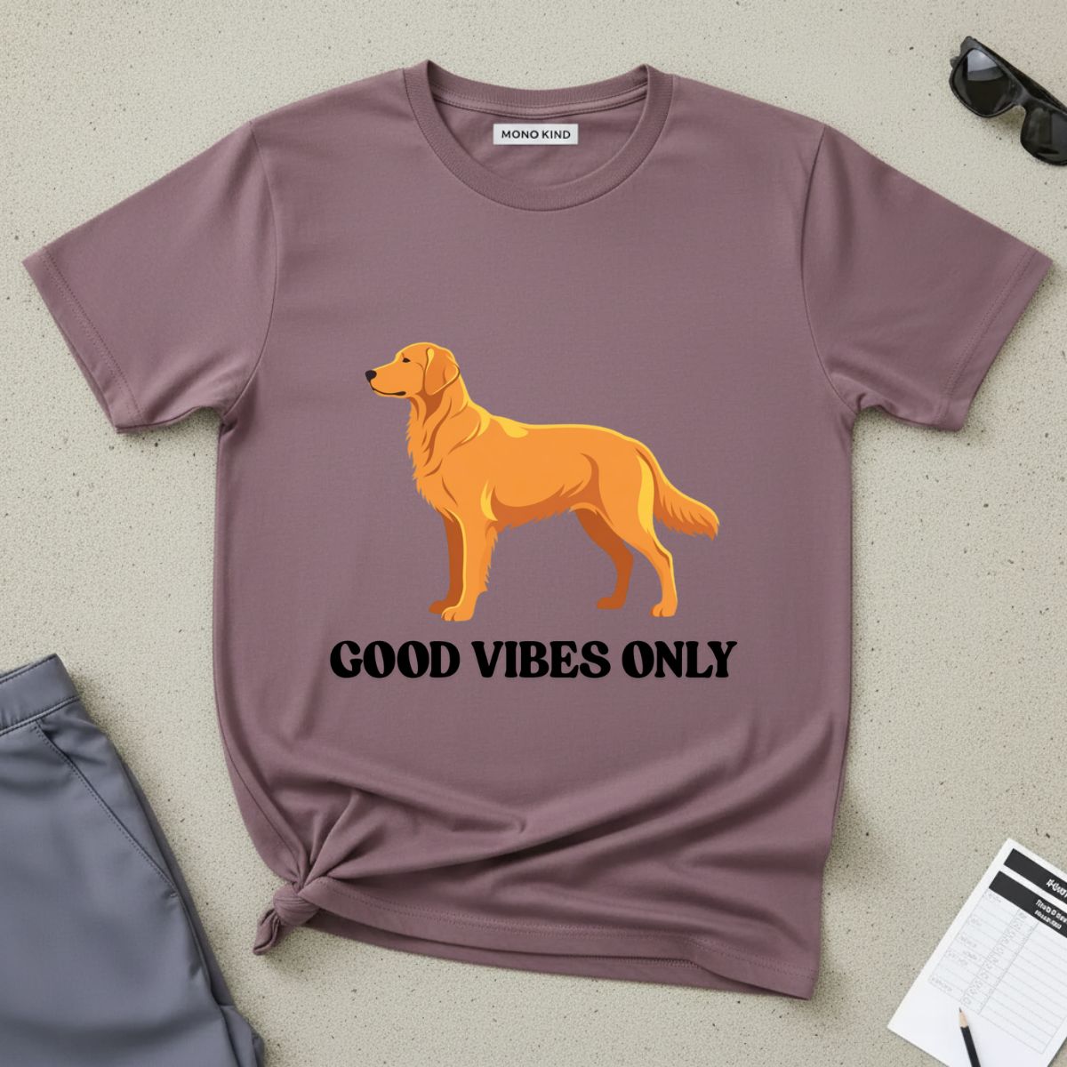 Good Vibes Only Golden Retriever T-Shirt