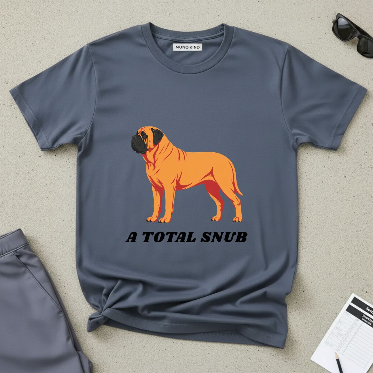 Bullmastiff 'A Total Snub' Graphic T-Shirt