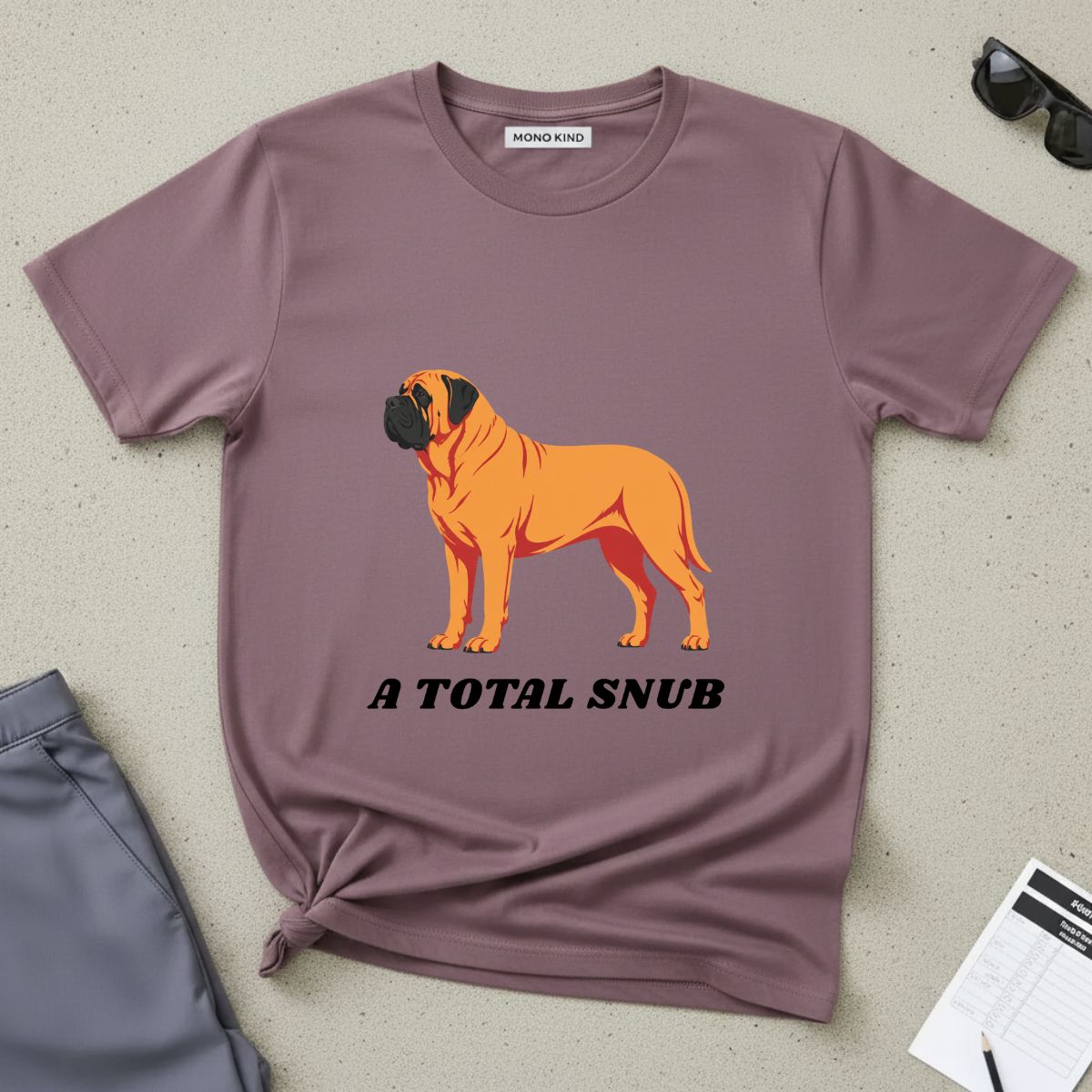 Bullmastiff 'A Total Snub' Graphic T-Shirt
