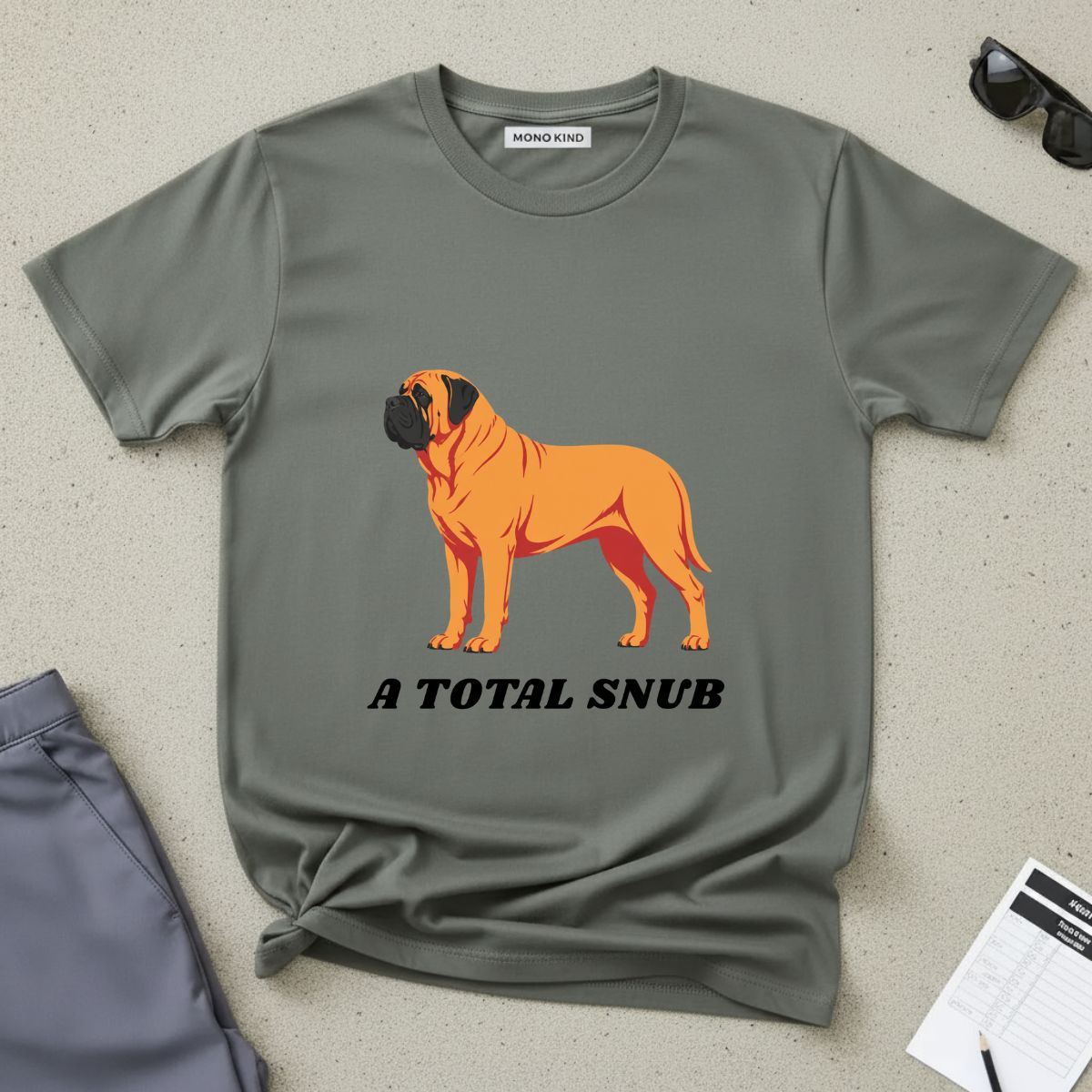 Bullmastiff 'A Total Snub' Graphic T-Shirt