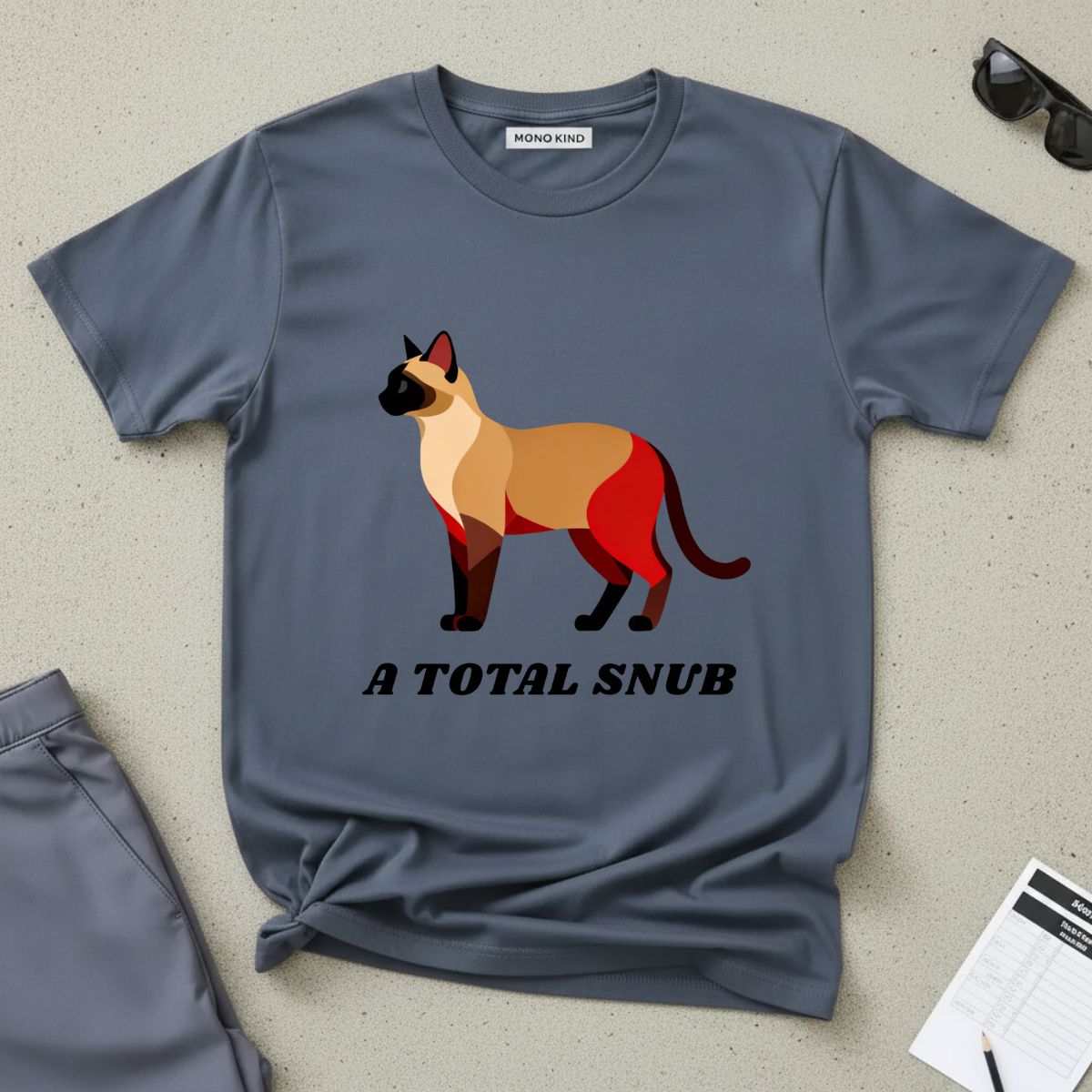 Siamese Cat 'A Total Snub' T-Shirt