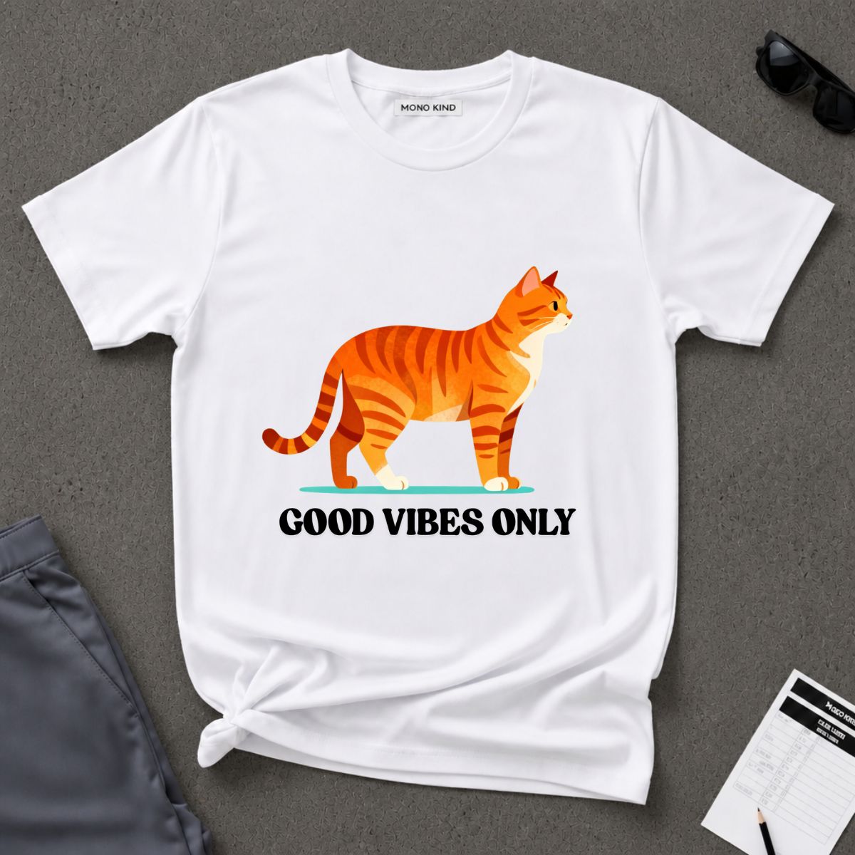 Good Vibes Only Cat T-Shirt