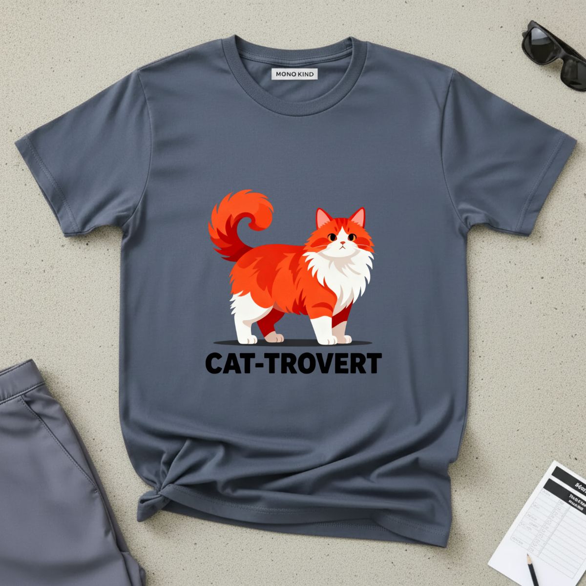 Cat-Trovert Graphic T-Shirt
