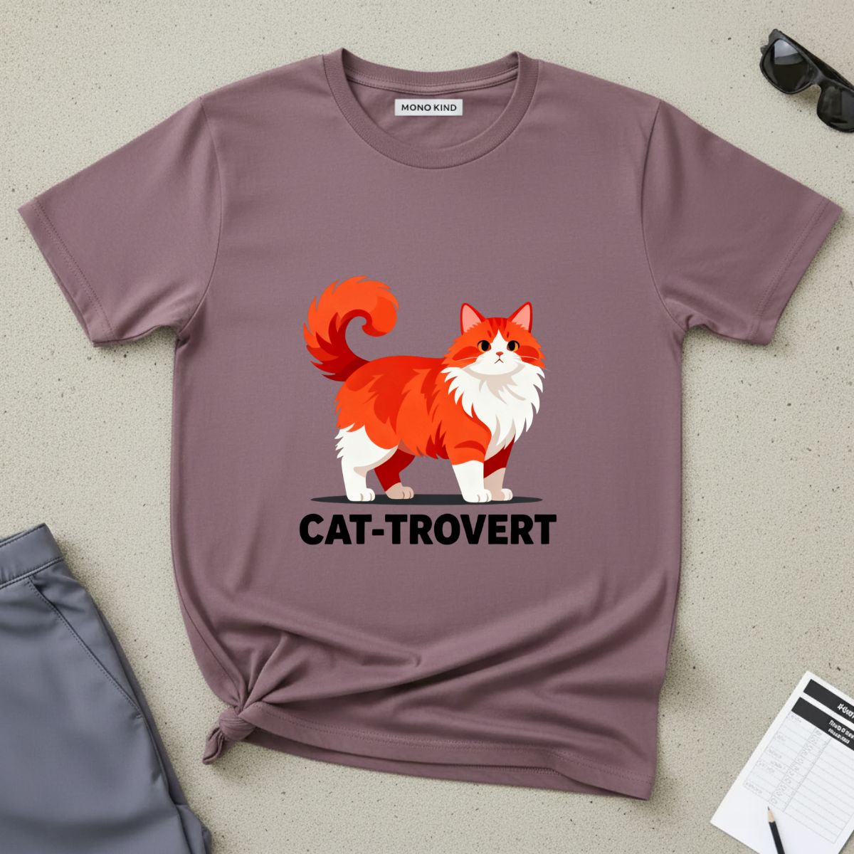 Cat-Trovert Graphic T-Shirt