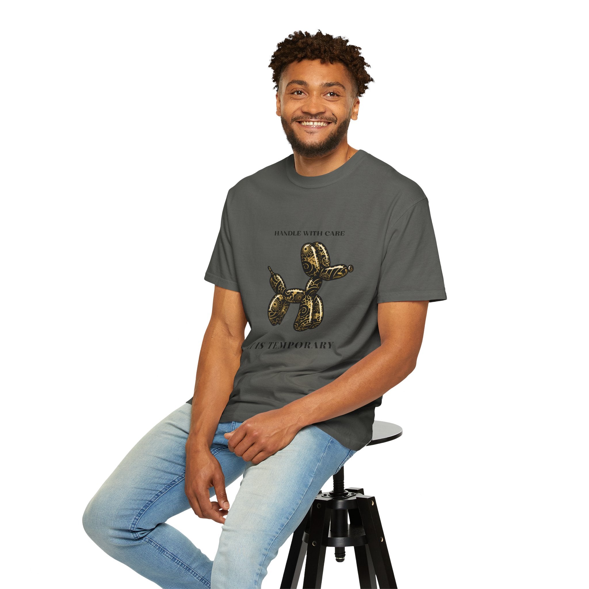 Art Is Temporary Balloon Dog T-Shirt — Handle With Care Graphic Tee