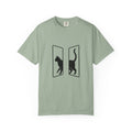 Minimalist Split Black Cat T-Shirt