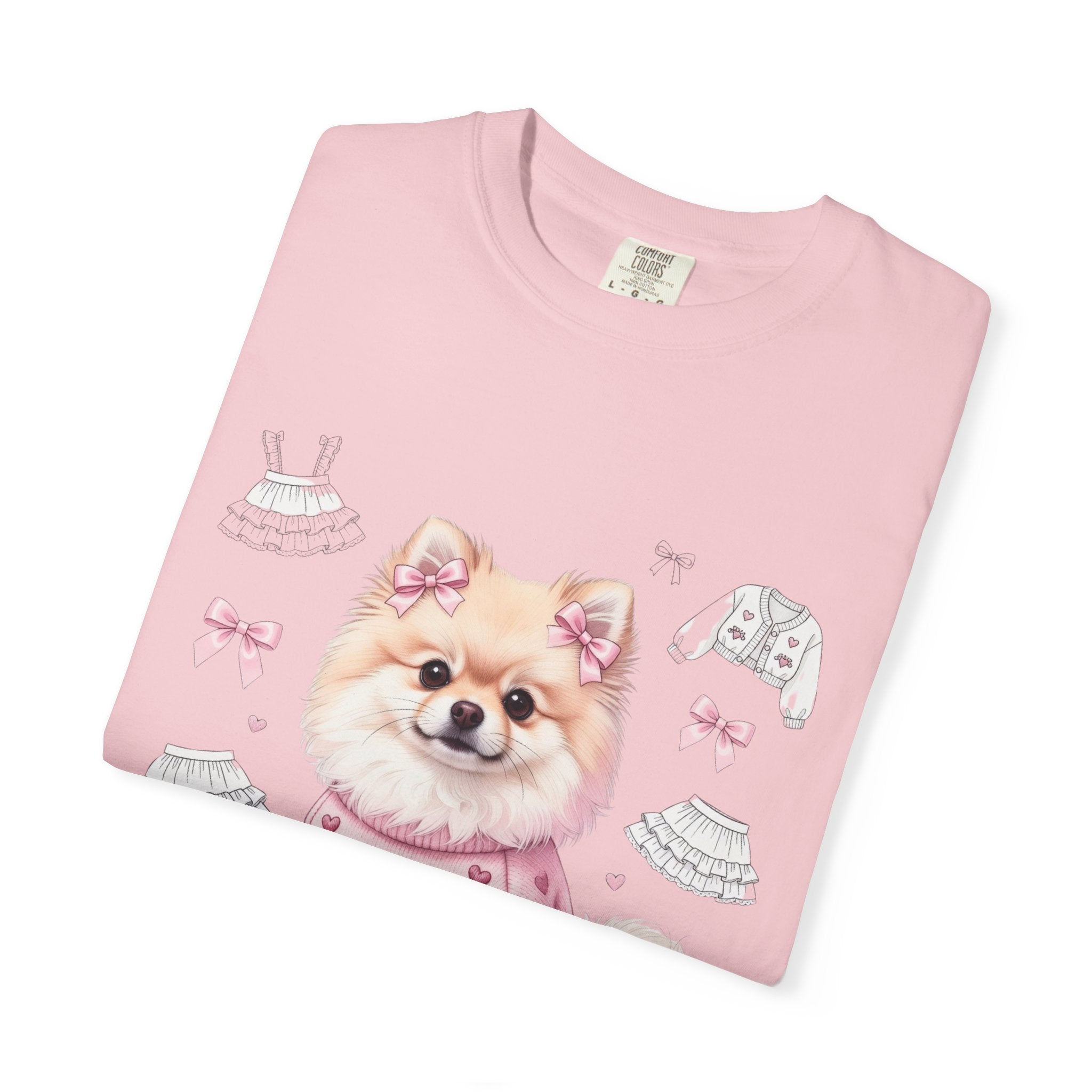Pomeranian Coquette T-Shirt — 'coquette TikTok' Pastel Anime Dog Tee