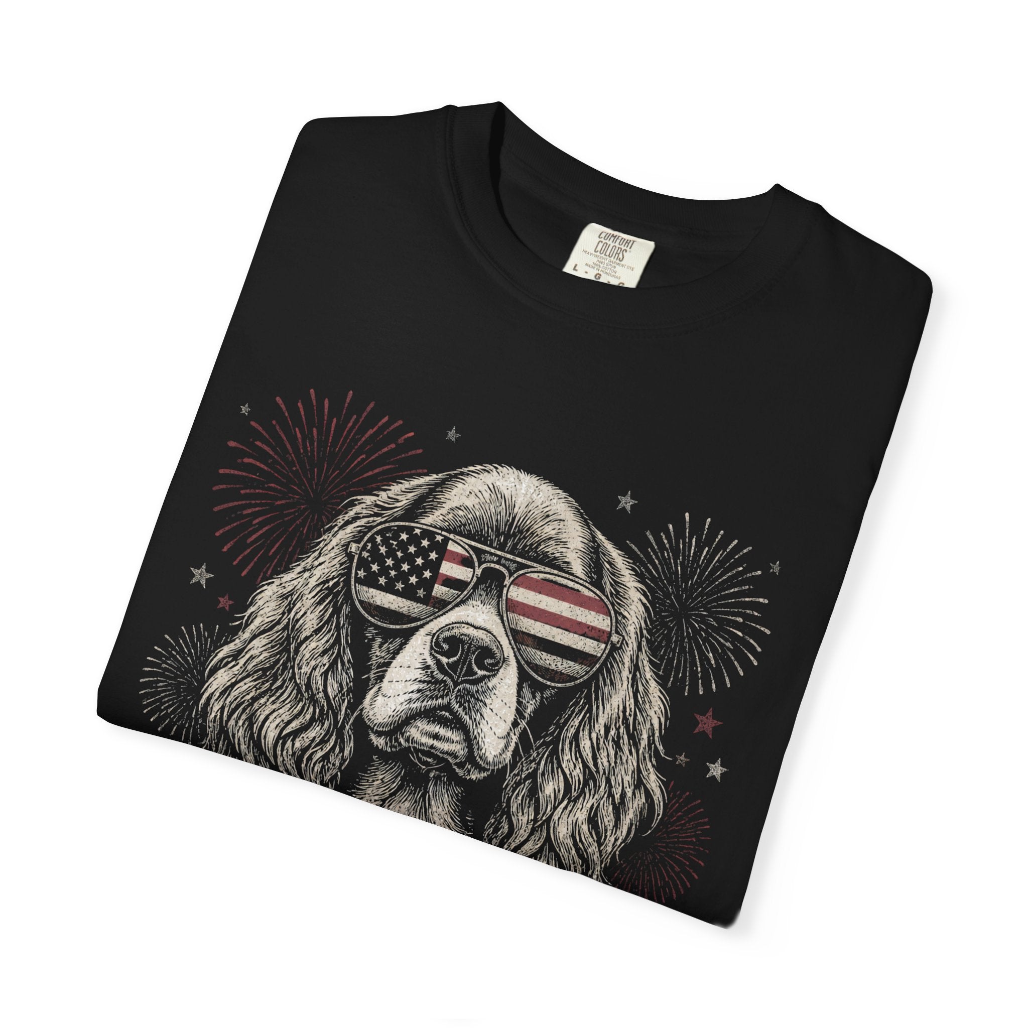 'MERICA Cocker Spaniel Aviator Sunglasses T-Shirt