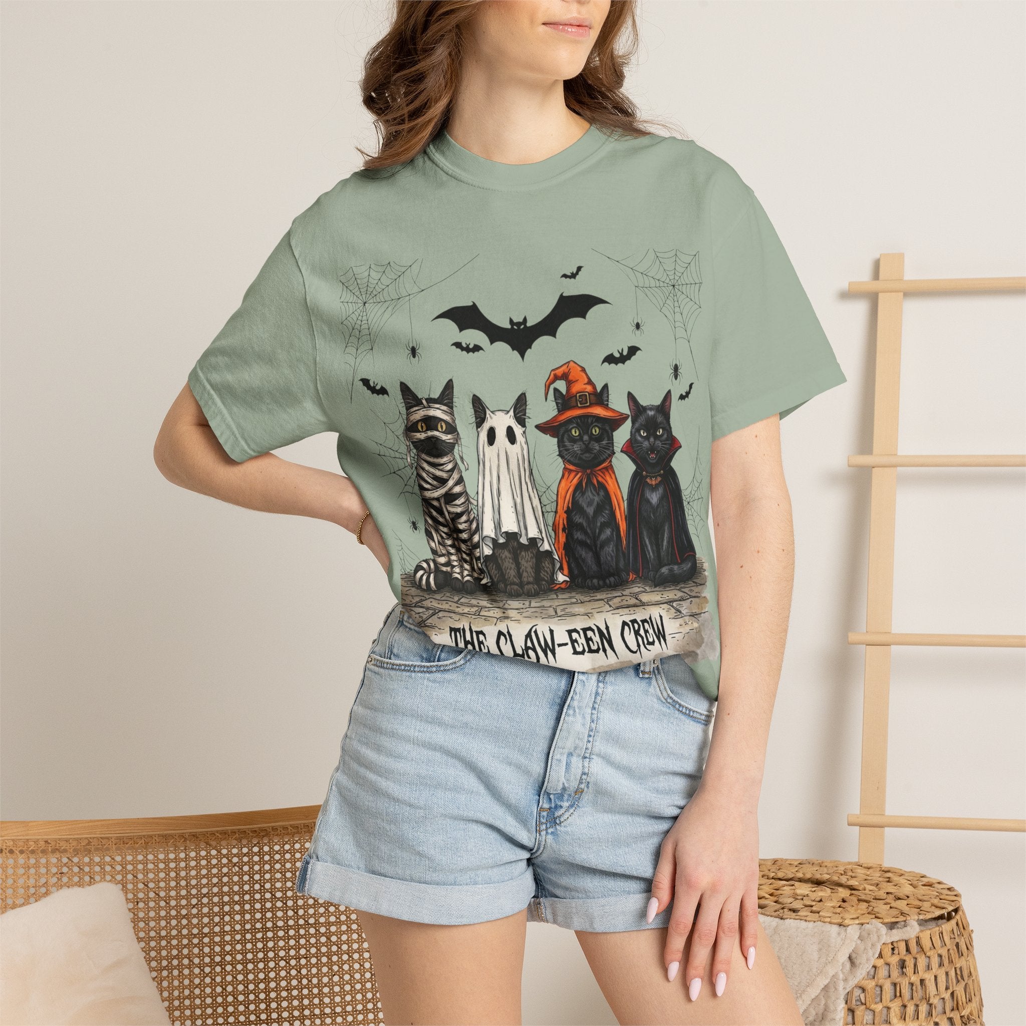 Halloween Cat Costume T-Shirt — "THE CLAW-EEN CREW"