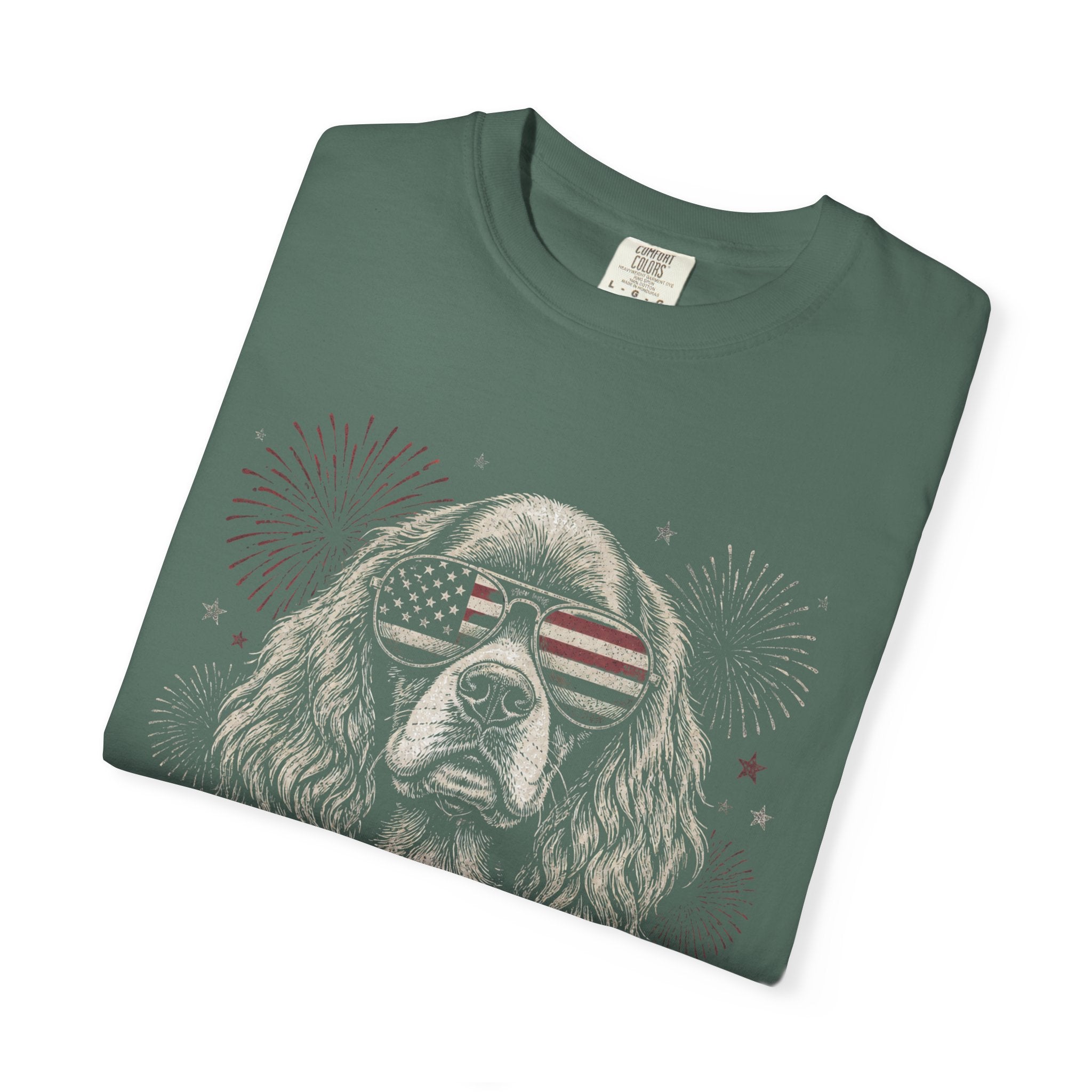 'MERICA Cocker Spaniel Aviator Sunglasses T-Shirt