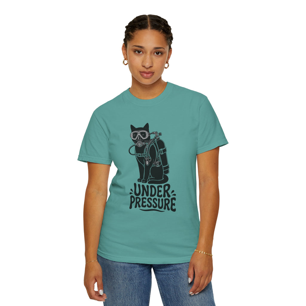 Sleepy Grumpy Cat Tee — Minimal Silhouette Lounging Cat T-Shirt