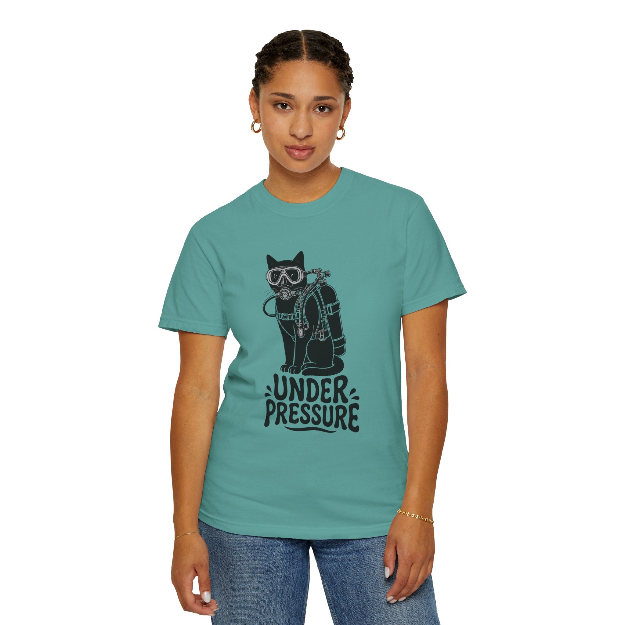 Sleepy Grumpy Cat Tee — Minimal Silhouette Lounging Cat T-Shirt
