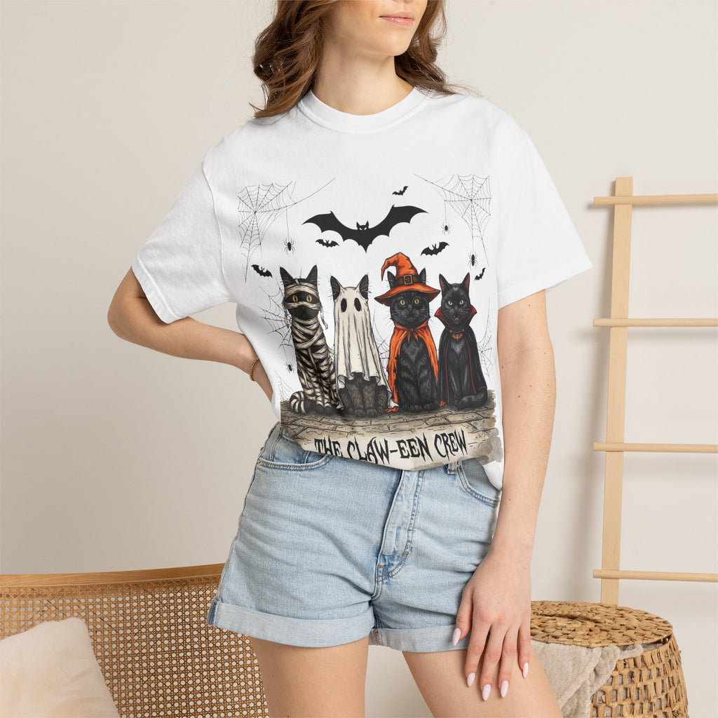 Halloween Cat Costume T-Shirt — "THE CLAW-EEN CREW"