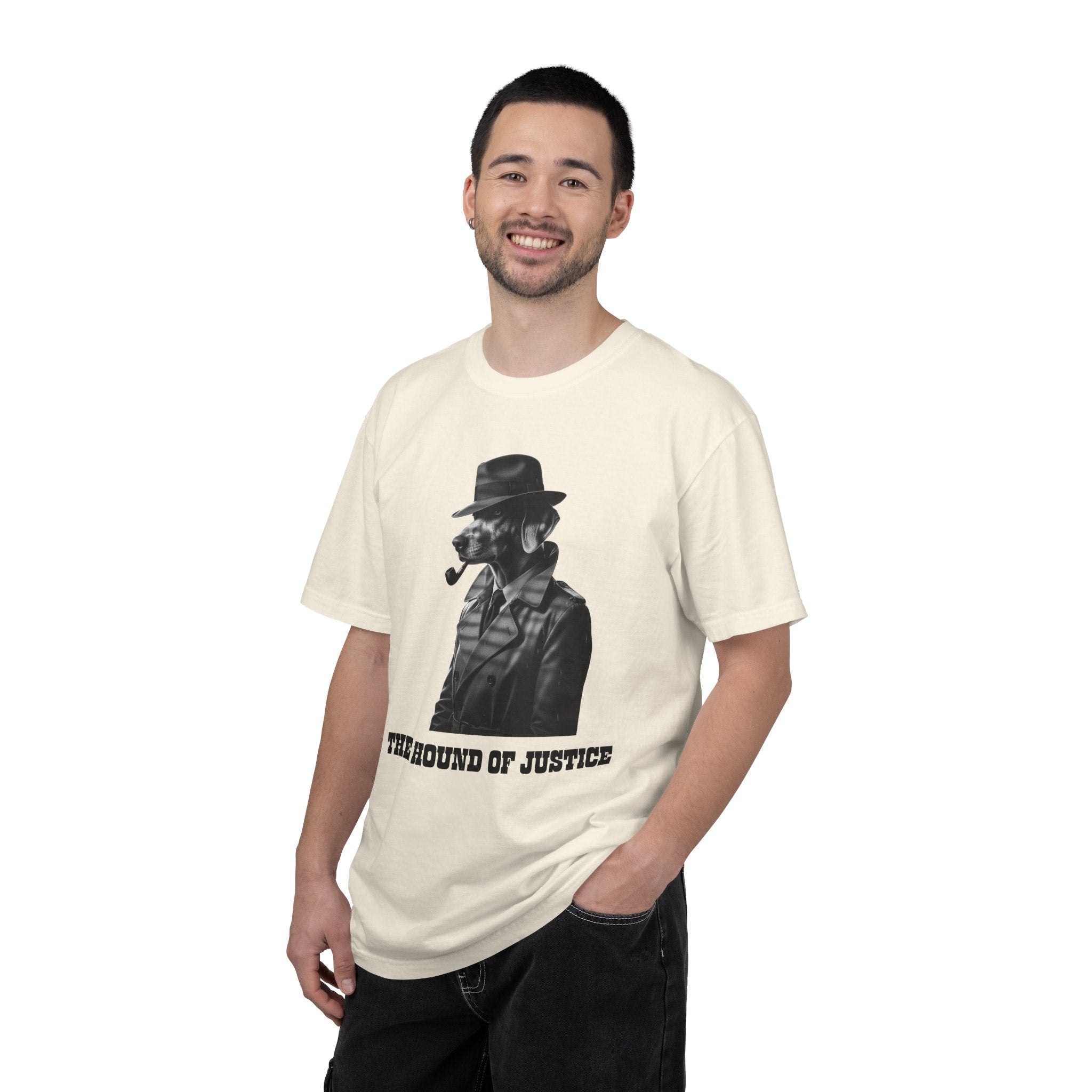 The Hound of Justice T-Shirt — Noir Detective Graphic Tee