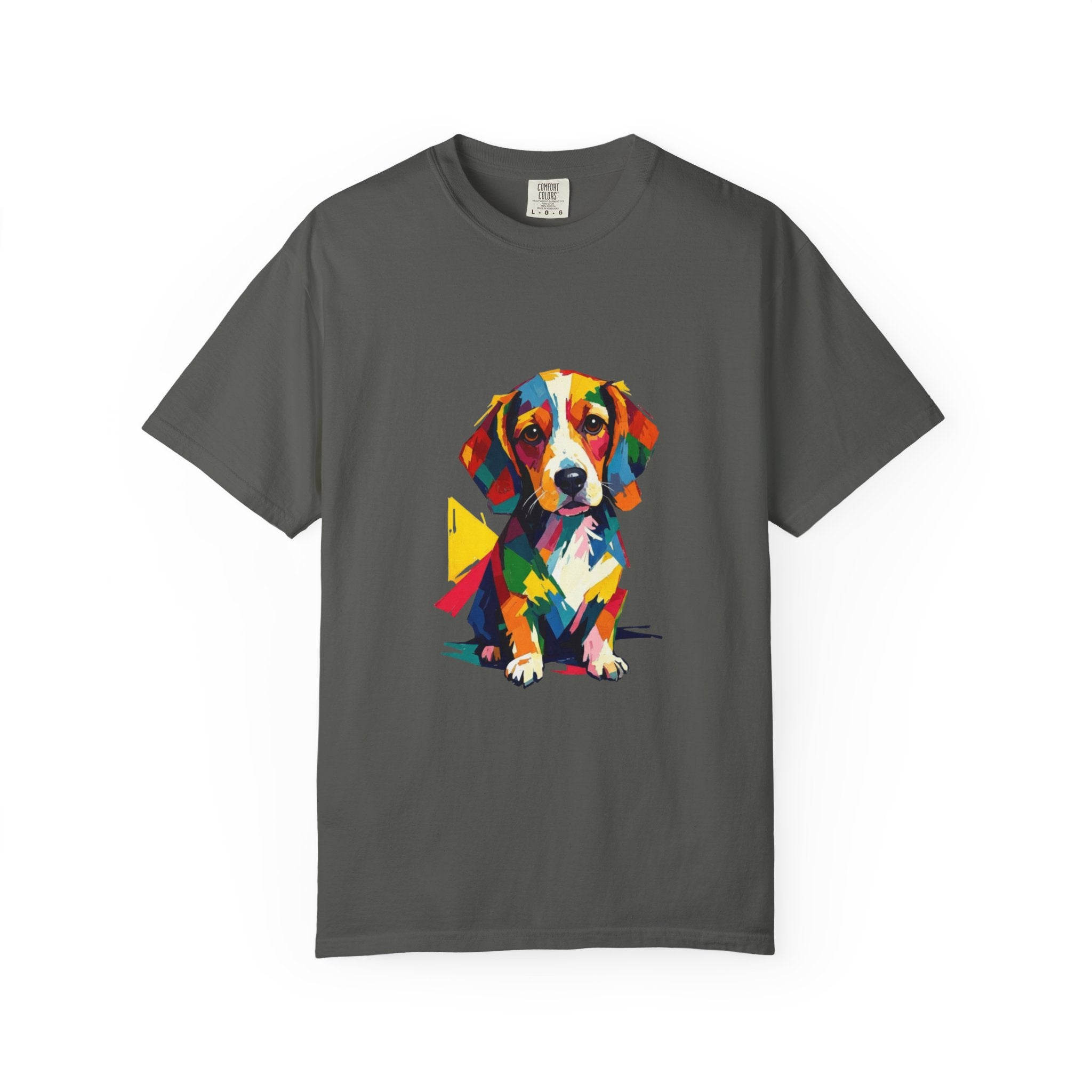 Beagle Pop Art T-Shirt — Colorful Mosaic Hound Puppy Graphic