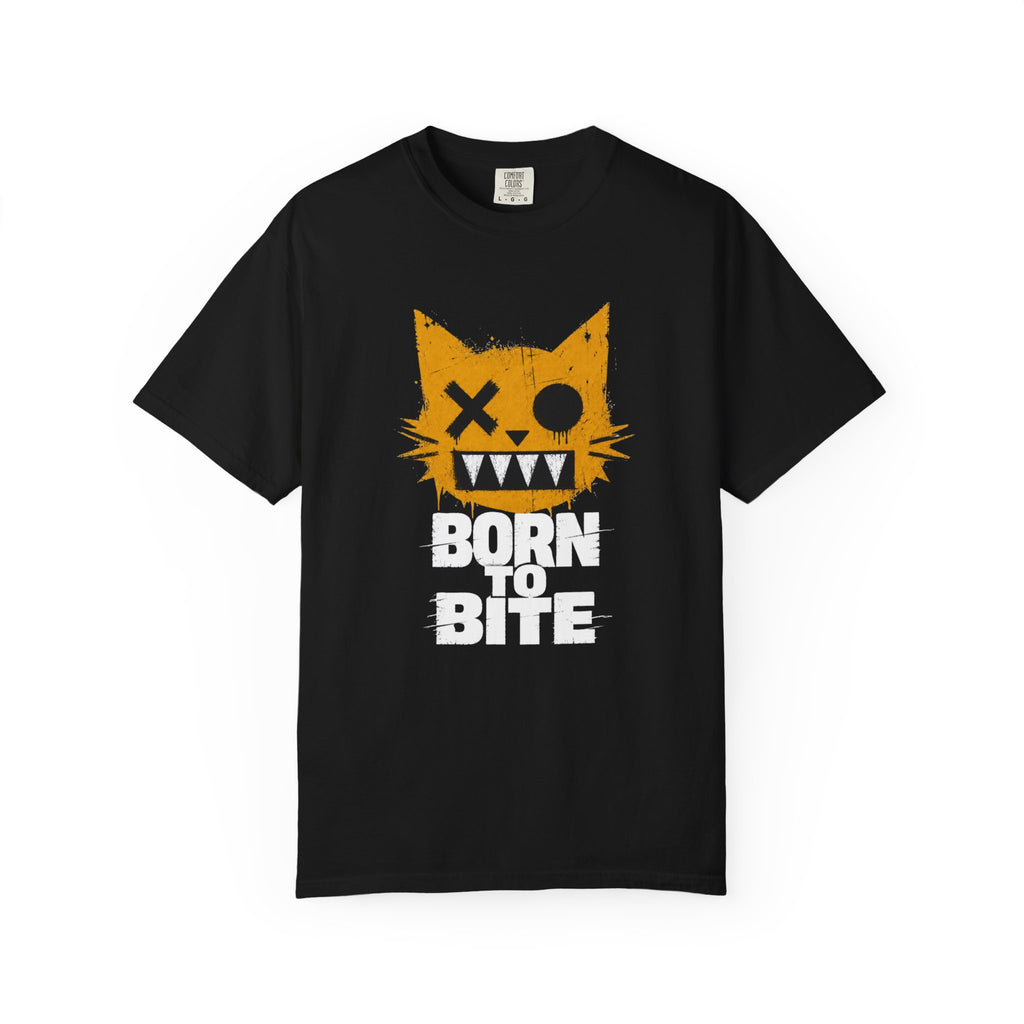 Born to Bite Cat T-Shirt — Graphic Halloween Horror Tee