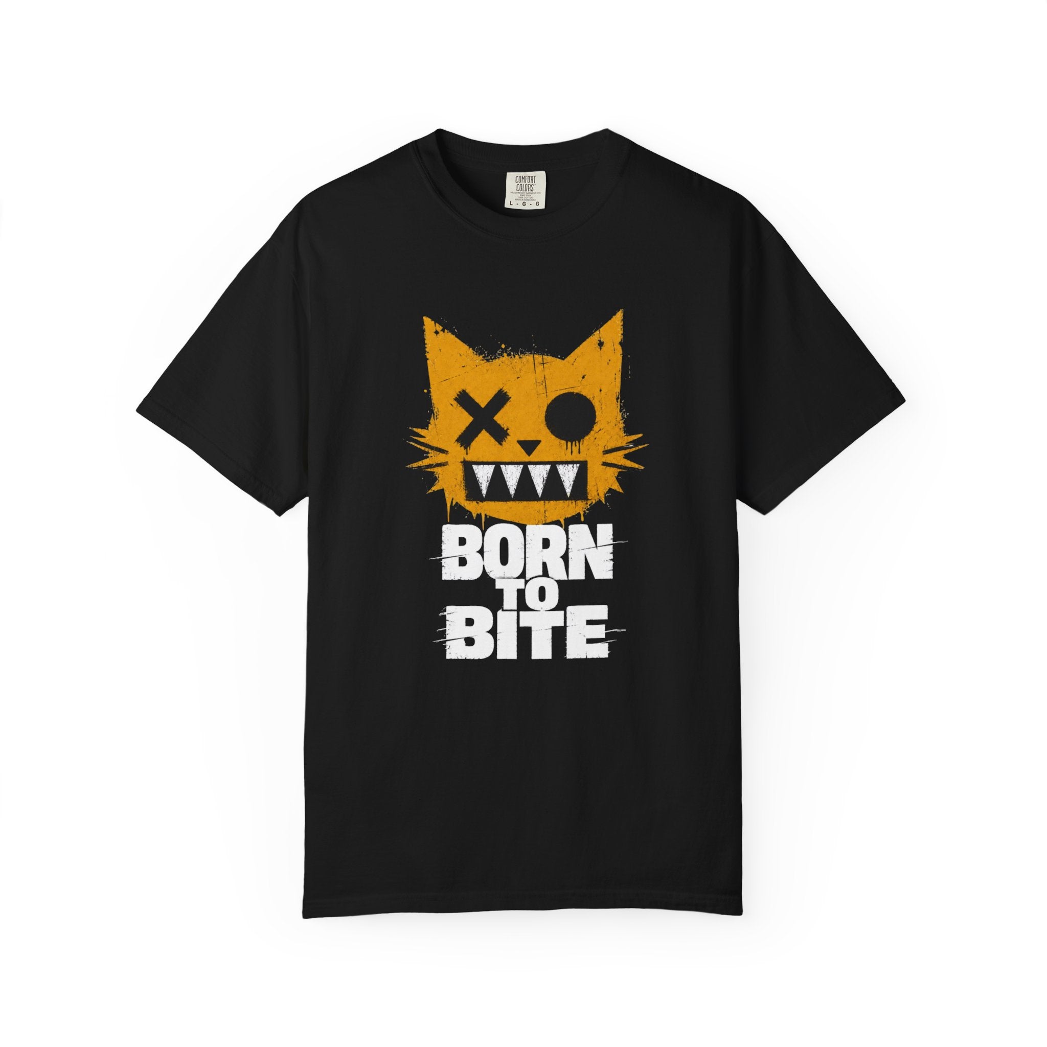 Born to Bite Cat T-Shirt — Graphic Halloween Horror Tee