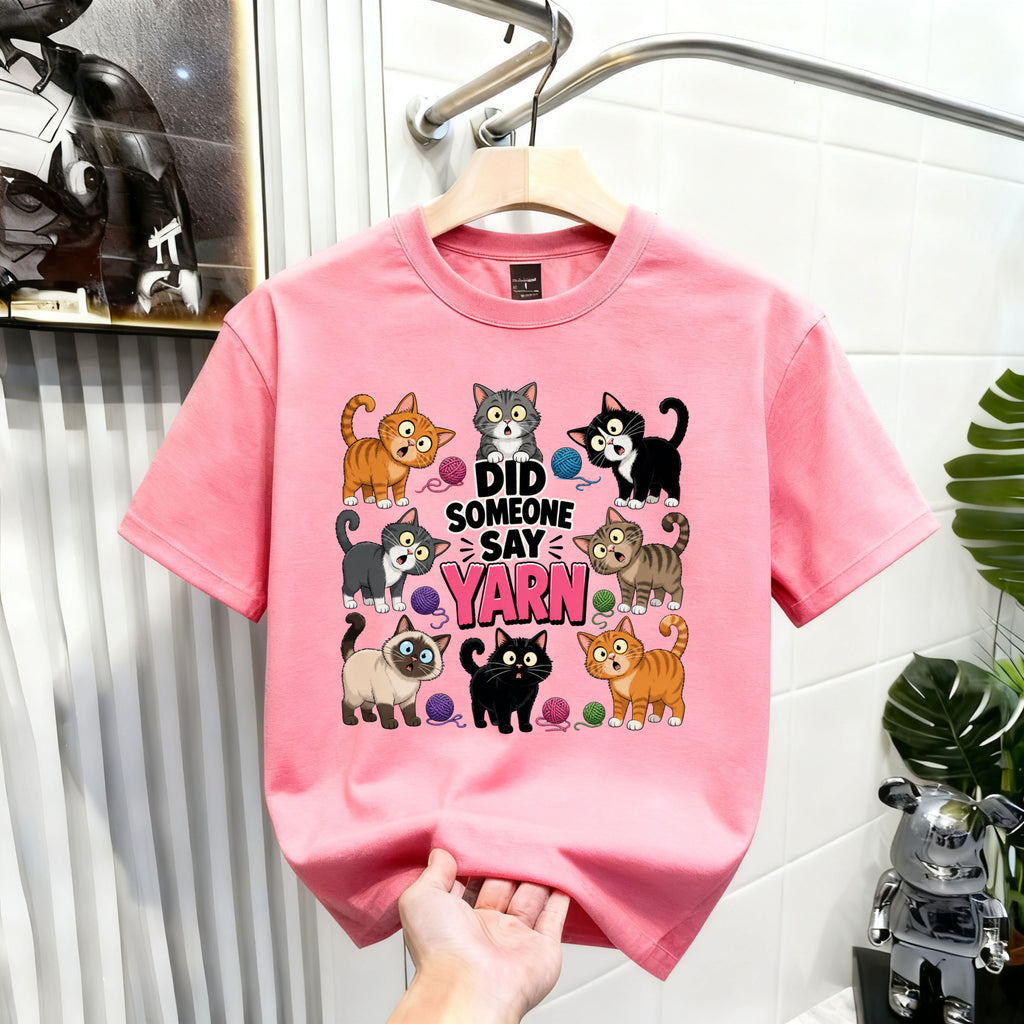 DID SOMEONE SAY YARN? Kittens Graphic T-Shirt