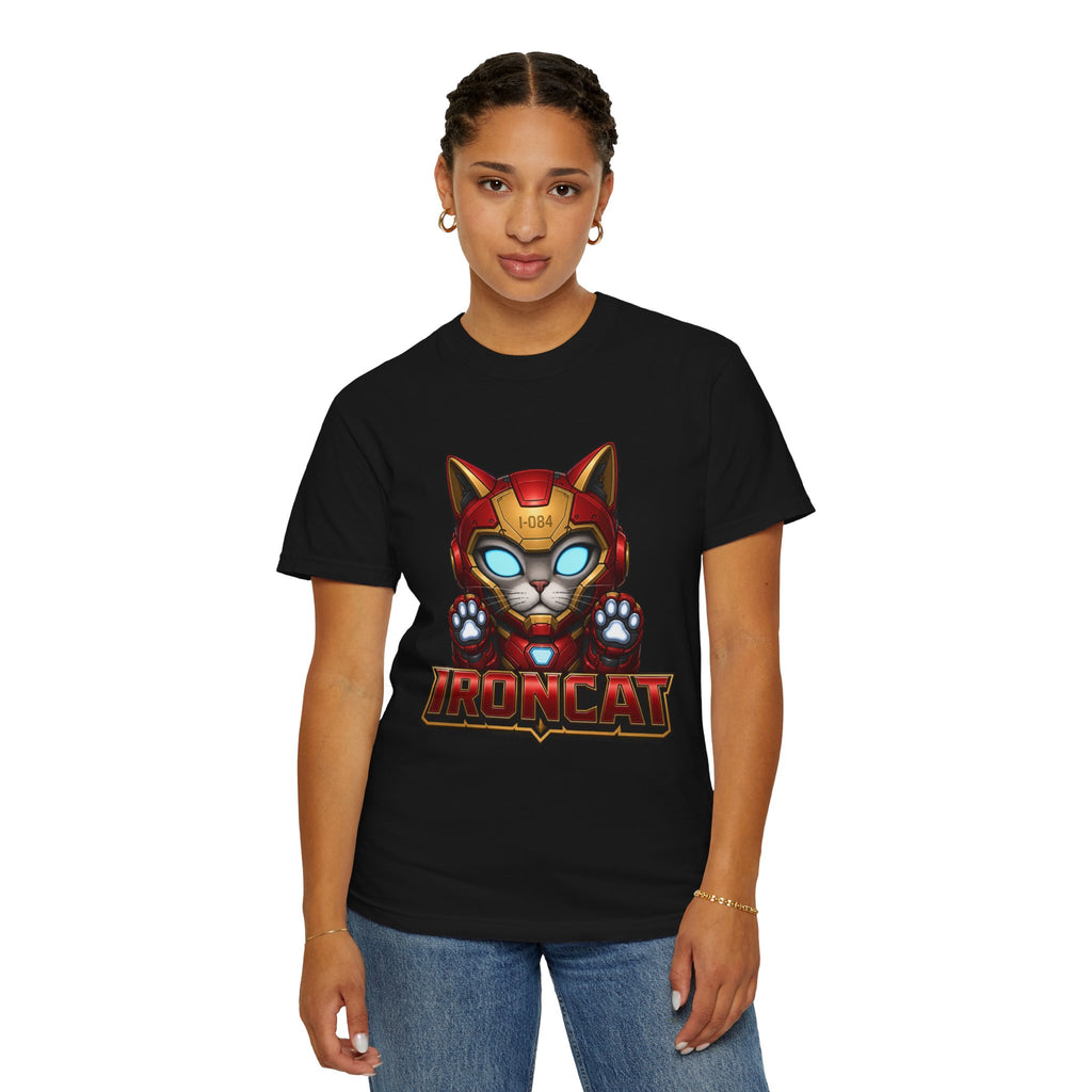 Ironcat T-Shirt — Superhero Mecha Cat Graphic Tee