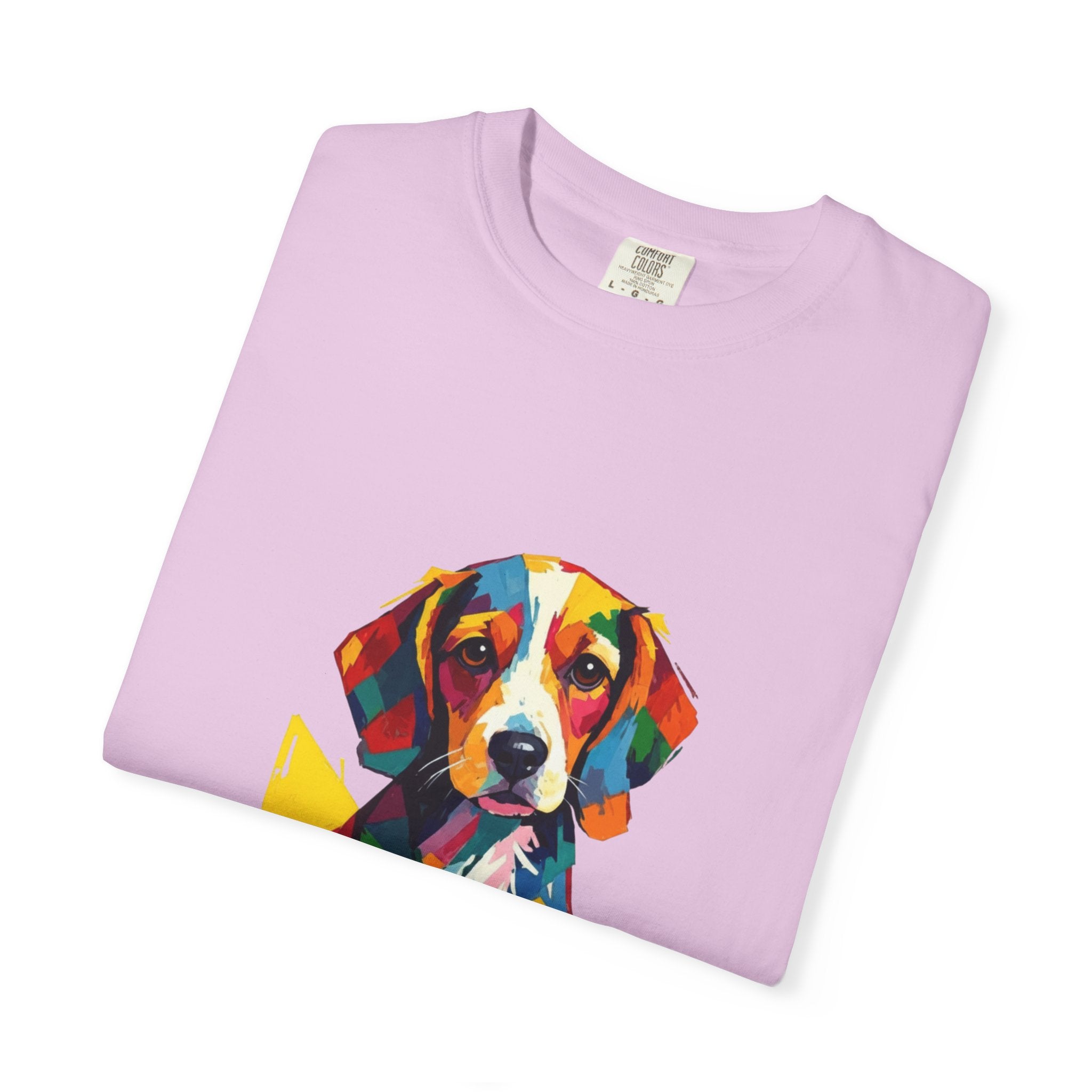 Beagle Pop Art T-Shirt — Colorful Mosaic Hound Puppy Graphic