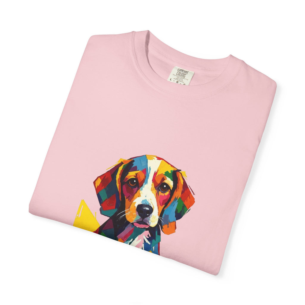Beagle Pop Art T-Shirt — Colorful Mosaic Hound Puppy Graphic