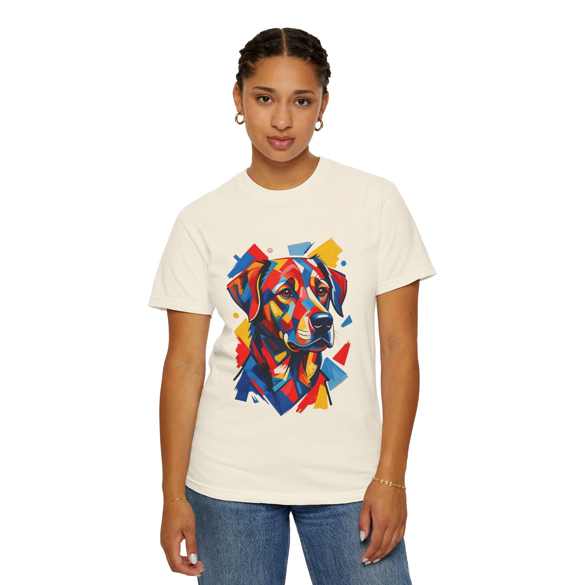 Labrador Pop-Art T-Shirt — Vibrant Multi-Color Dog Portrait