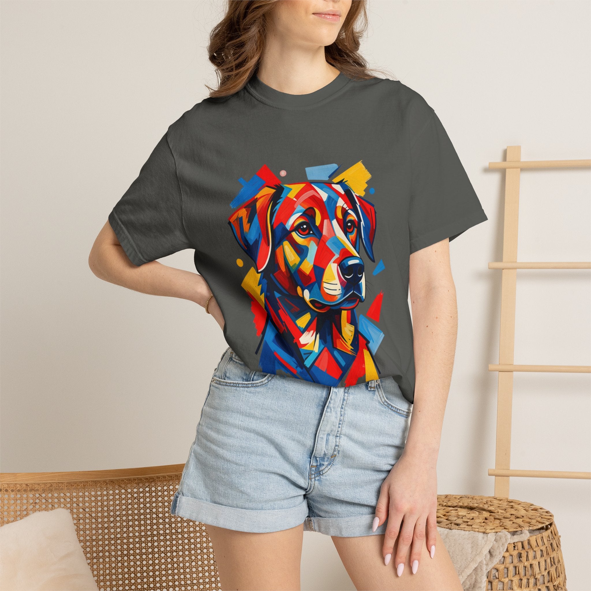 Labrador Pop-Art T-Shirt — Vibrant Multi-Color Dog Portrait