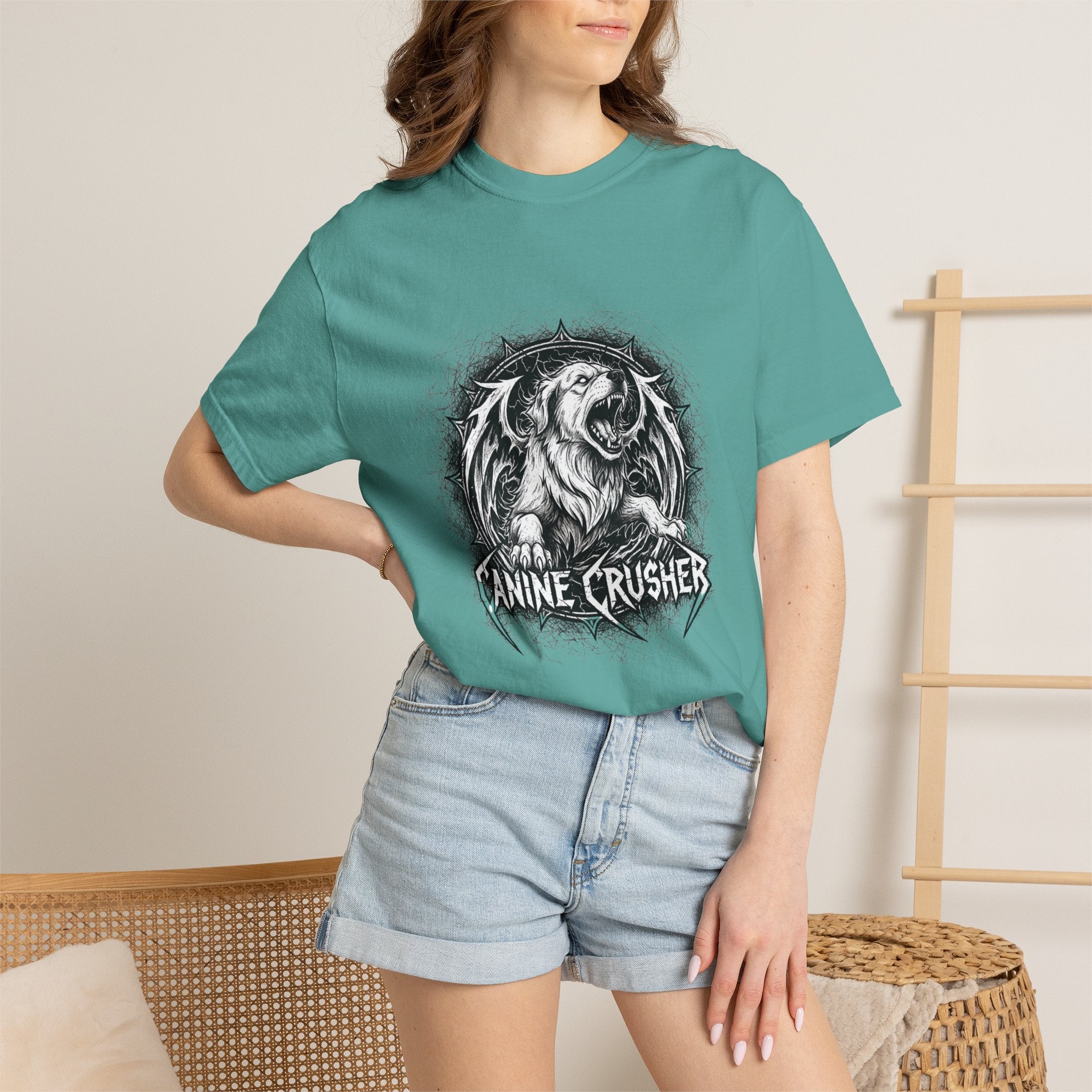 The "Canine Crusher" Heavy Metal Thrash Dog Tee
