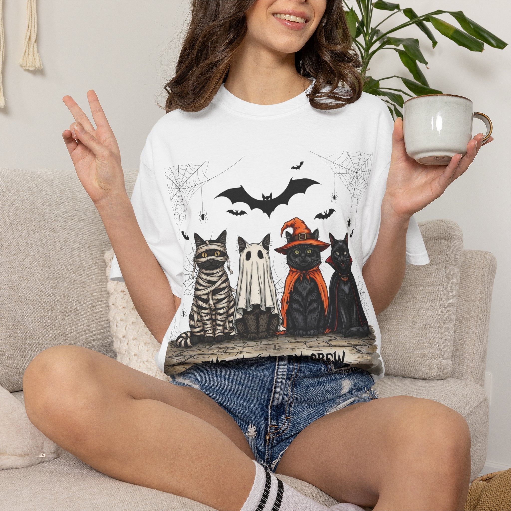 Halloween Cat Costume T-Shirt — "THE CLAW-EEN CREW"