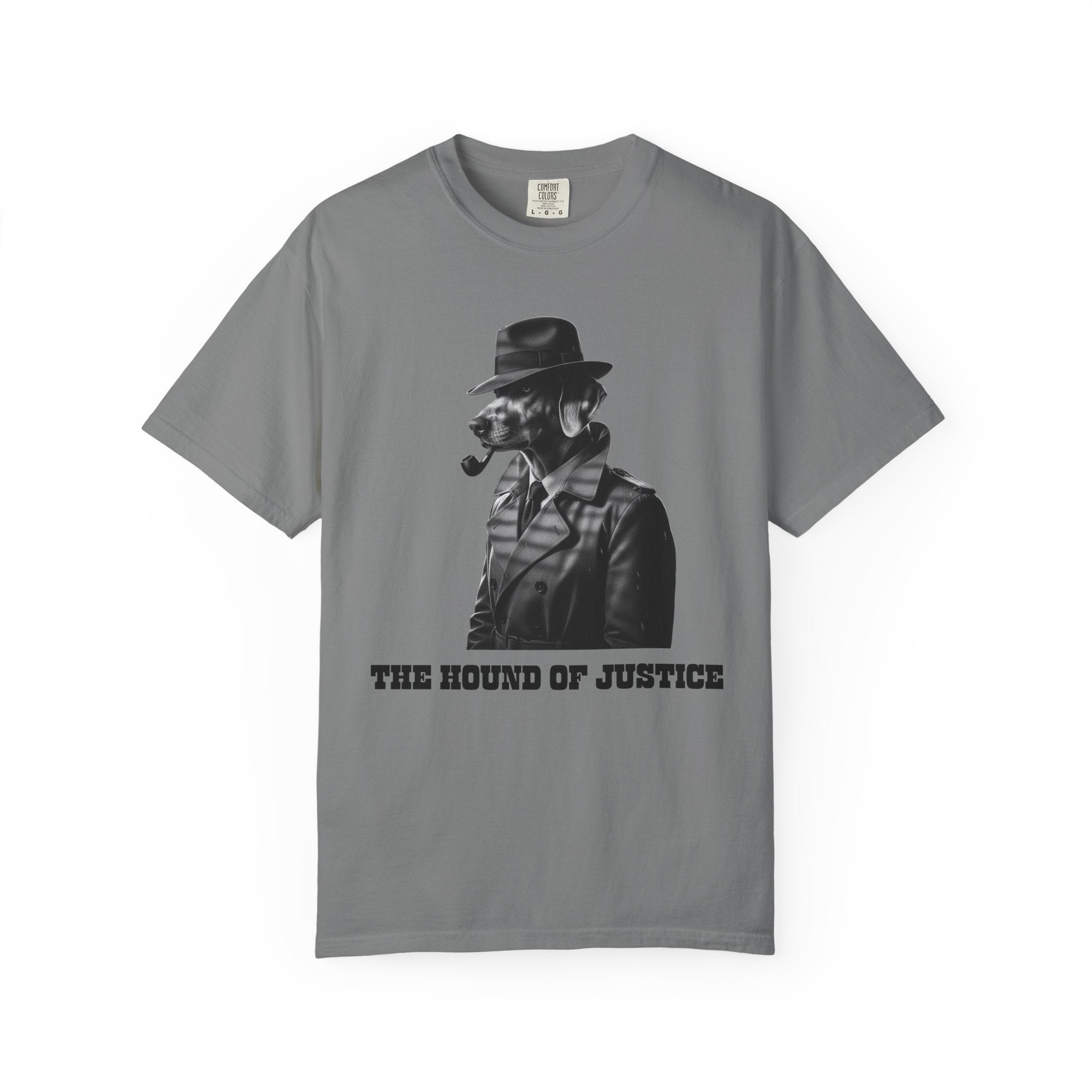 The Hound of Justice T-Shirt — Noir Detective Graphic Tee
