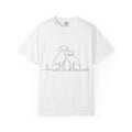 Minimal Single-Line Dog & Cat T-Shirt — Scandinavian Minimalist Pet Art