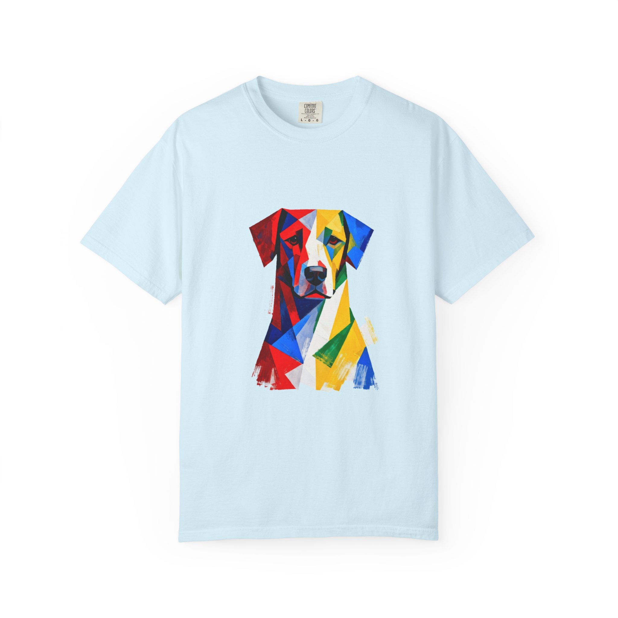 Noble Hound Geometric Dog T-Shirt — Vibrant Low-Poly Pop Art