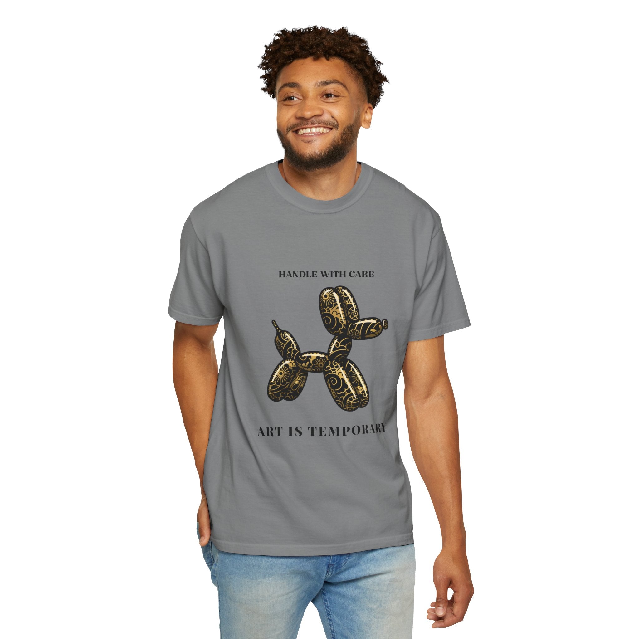 Art Is Temporary Balloon Dog T-Shirt — Handle With Care Graphic Tee