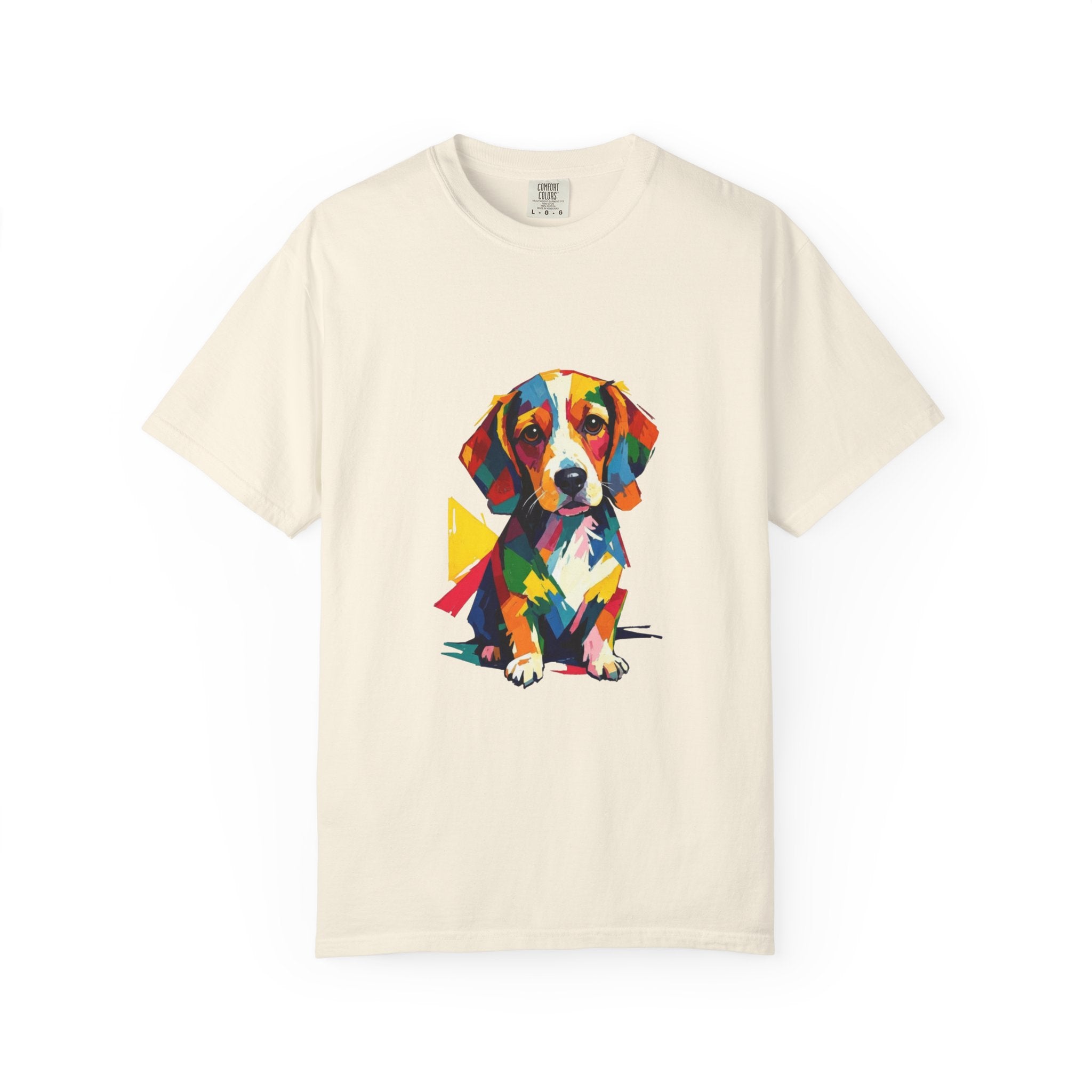 Beagle Pop Art T-Shirt — Colorful Mosaic Hound Puppy Graphic