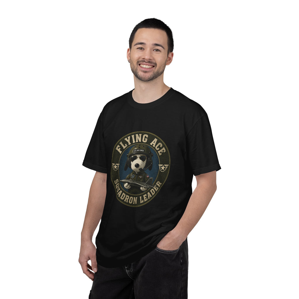Flying Ace Squadron Leader T‑Shirt — Vintage Pilot Dog Graphic