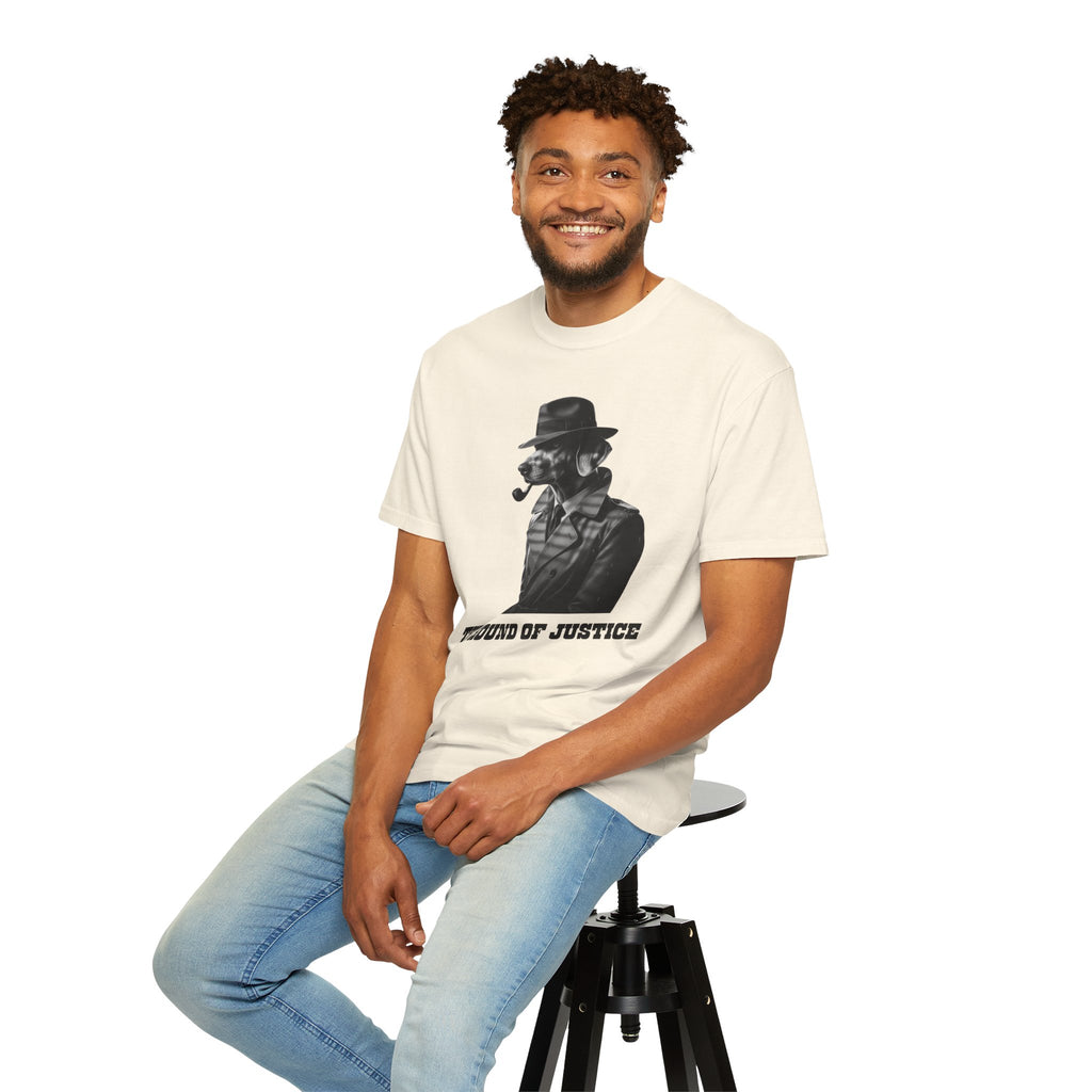 The Hound of Justice T-Shirt — Noir Detective Graphic Tee